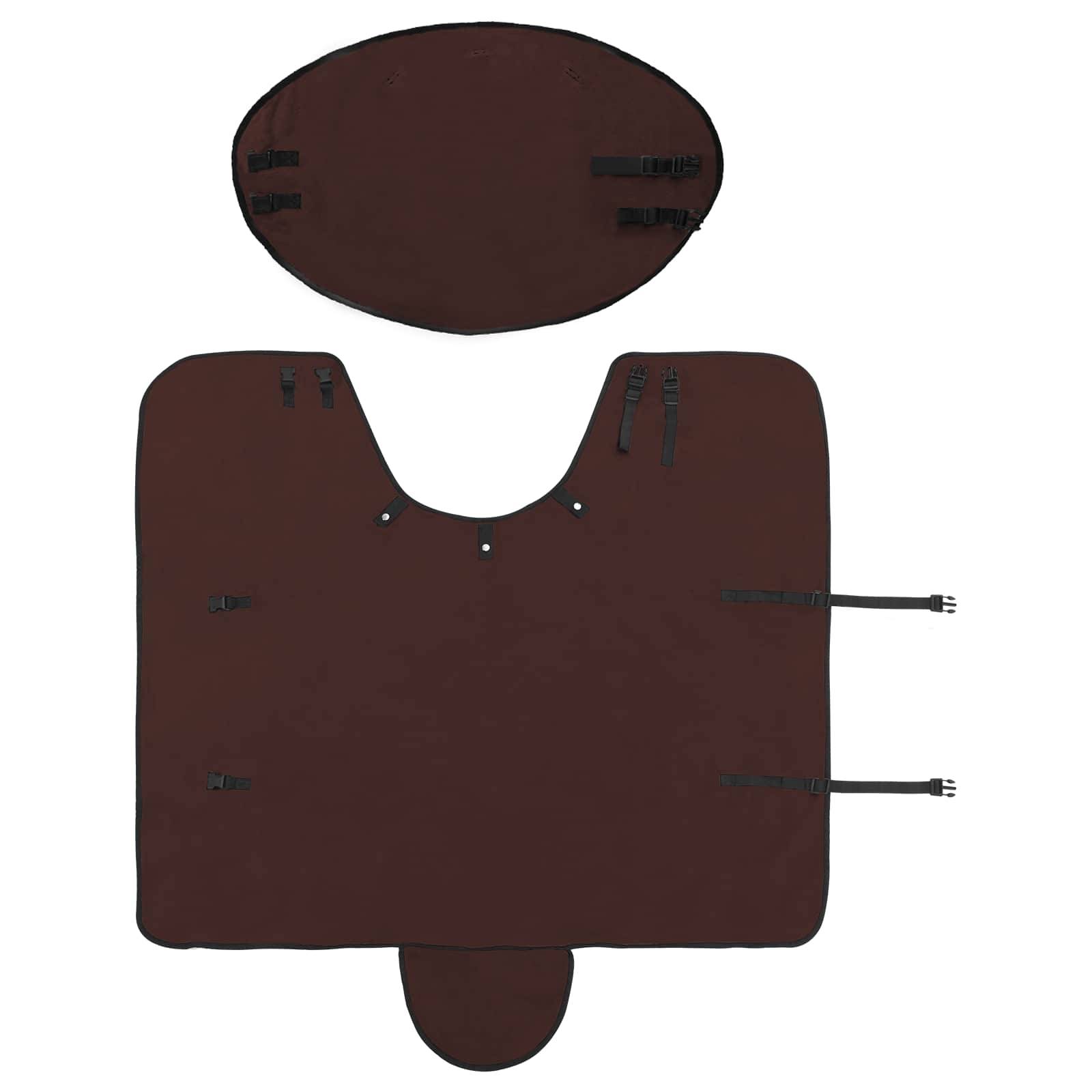 vidaXL Pferdedecke Volles Dunkelbraun 105 cm Polyester