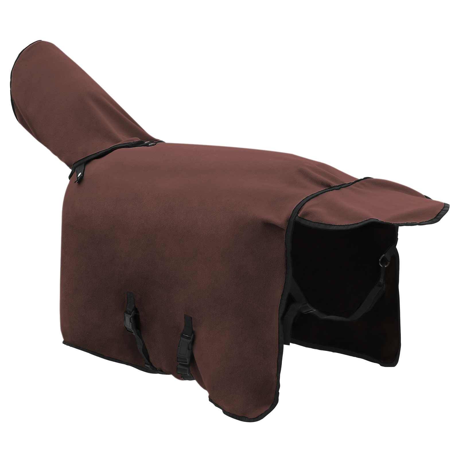 vidaXL Pferdedecke Volles Dunkelbraun 105 cm Polyester