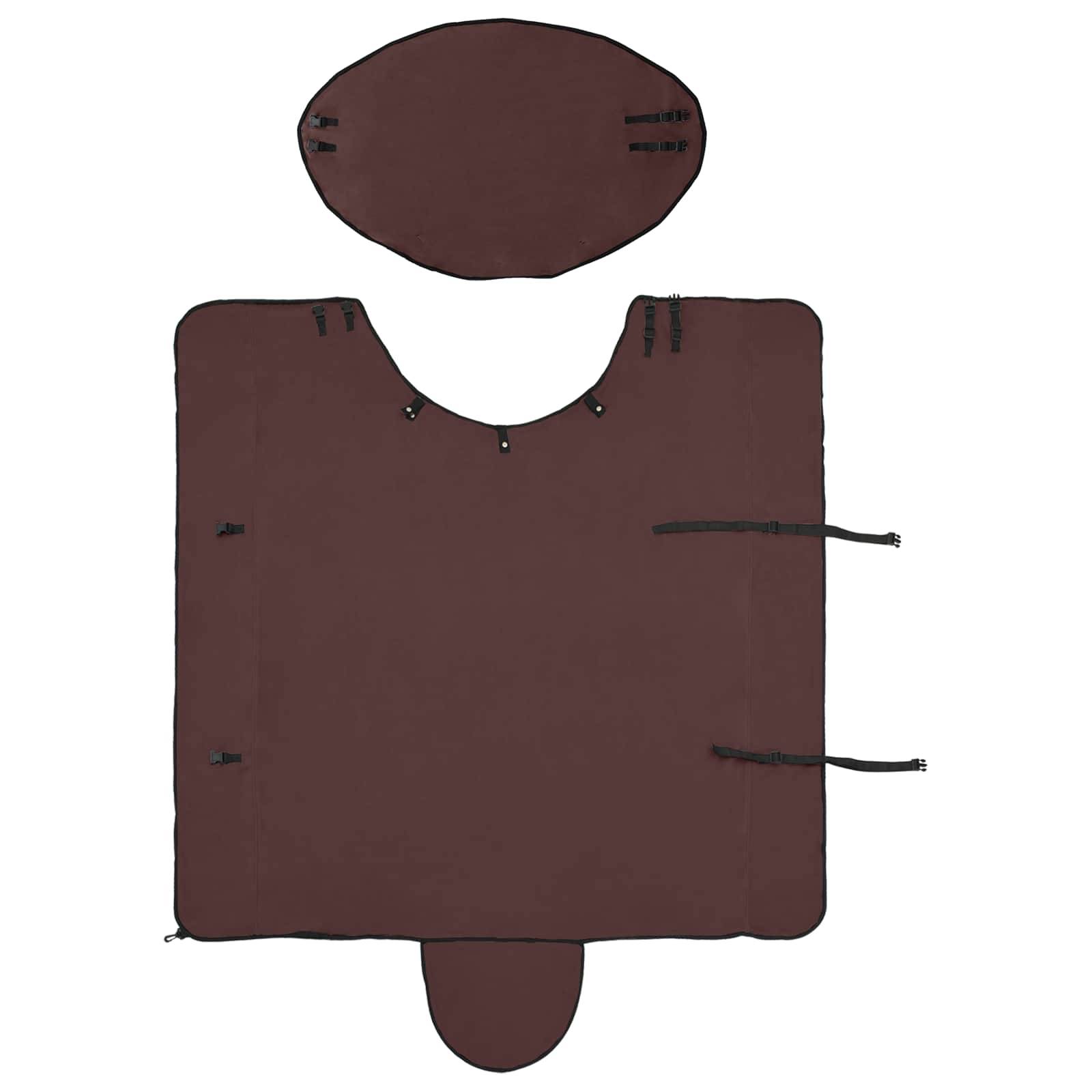 vidaXL Pferdedecke Volles Dunkelbraun 165 cm Polyester