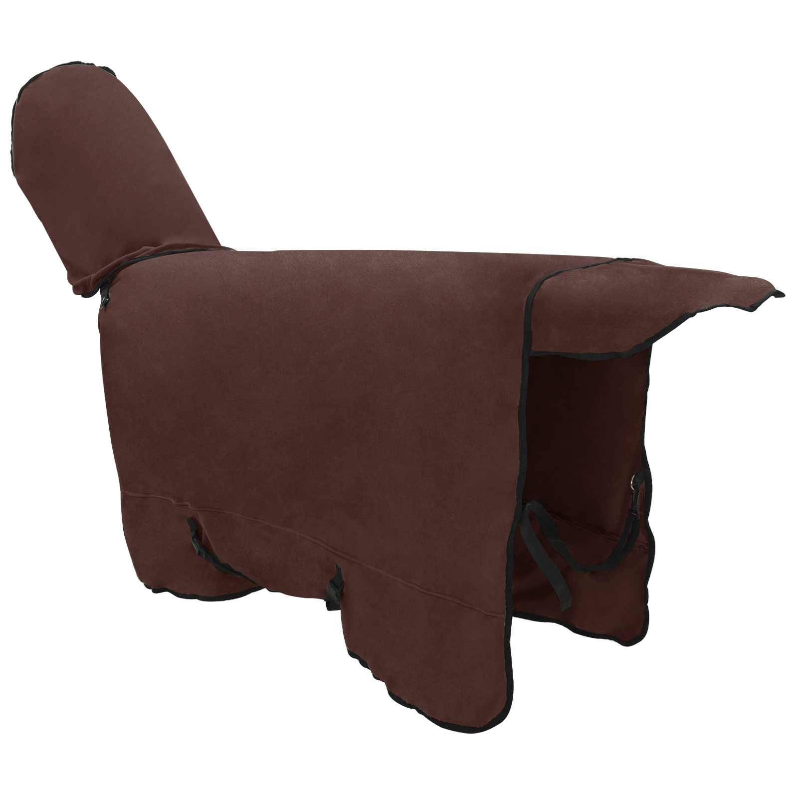 vidaXL Pferdedecke Volles Dunkelbraun 165 cm Polyester
