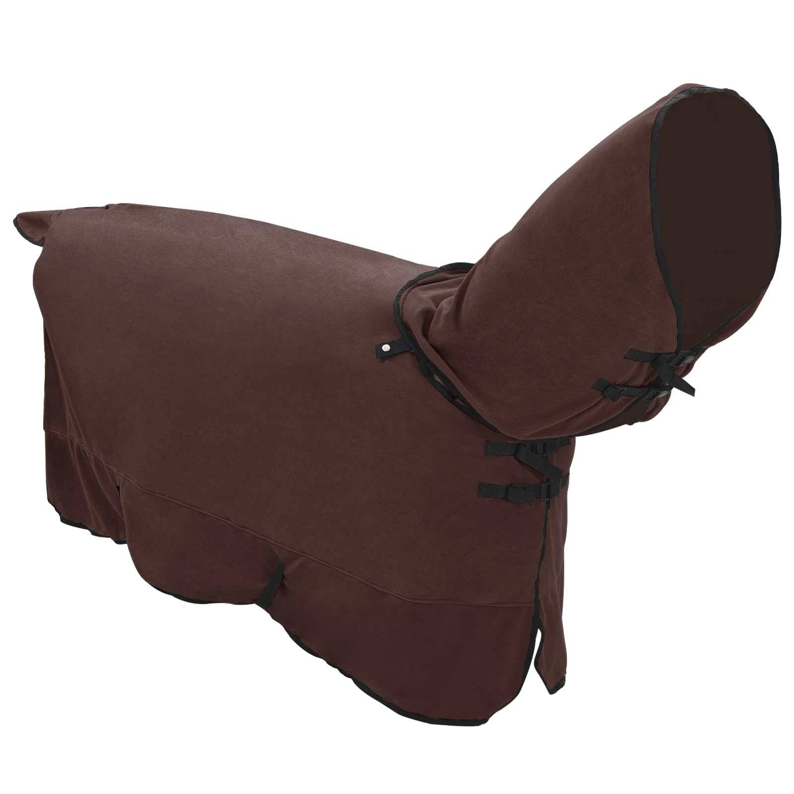vidaXL Pferdedecke Volles Dunkelbraun 165 cm Polyester