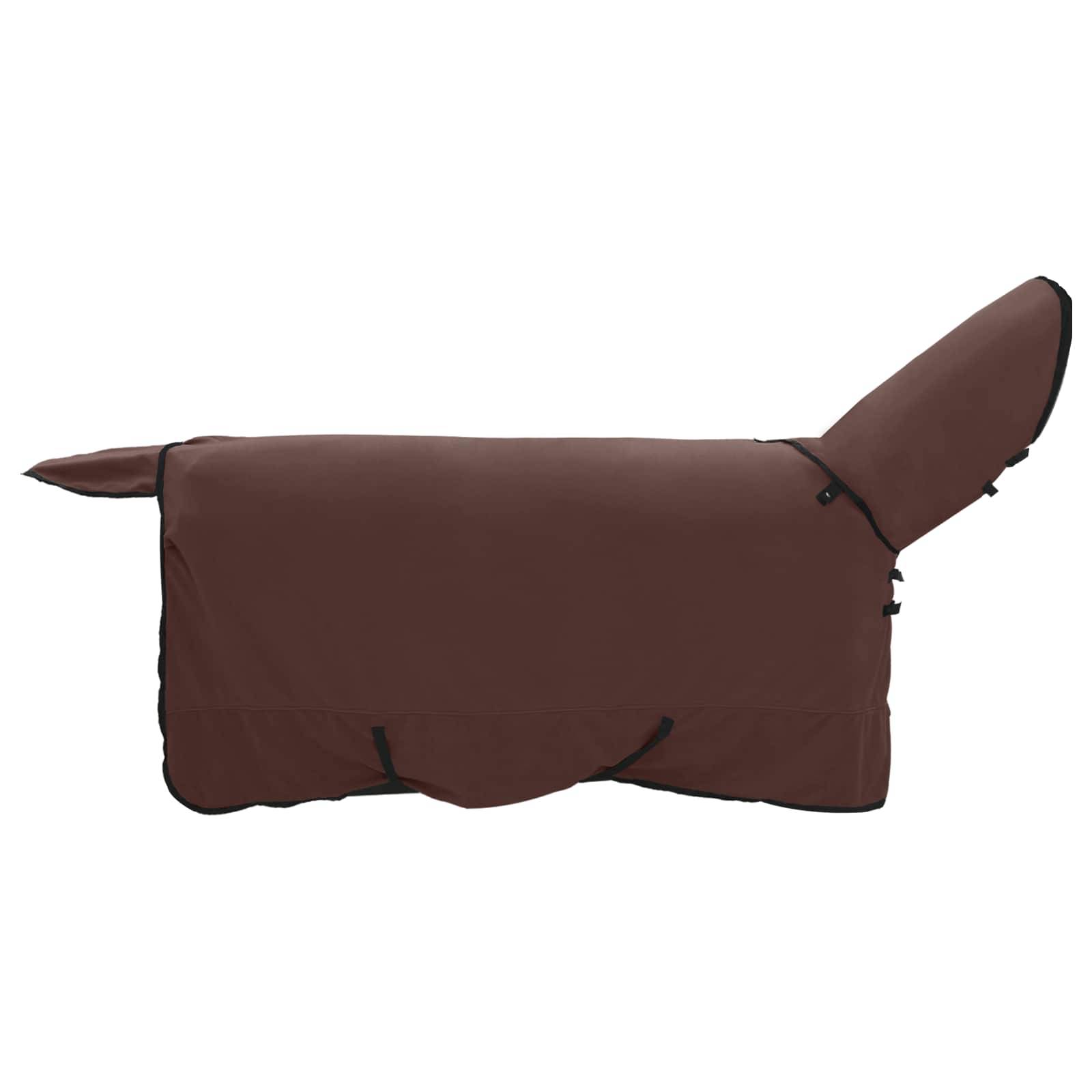 vidaXL Pferdedecke Volles Dunkelbraun 165 cm Polyester