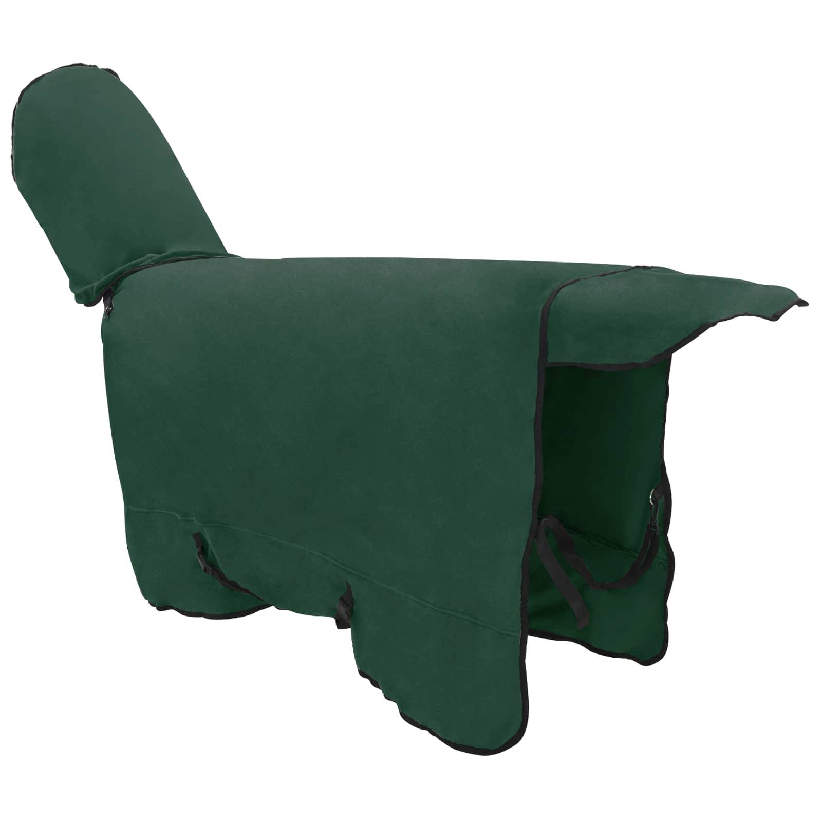 vidaXL Pferdedecke Dunkelgrün 135 cm Polyester
