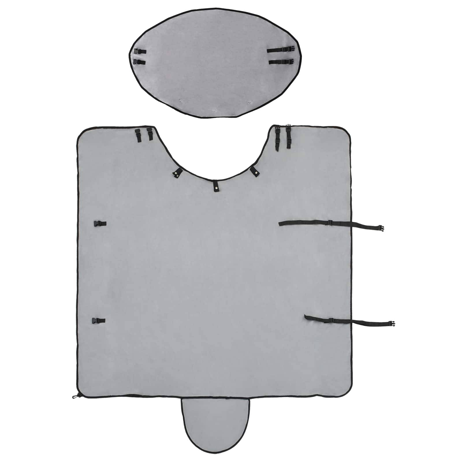 vidaXL Pferdedecke Hellgrau und Rosa 95 cm Polyester