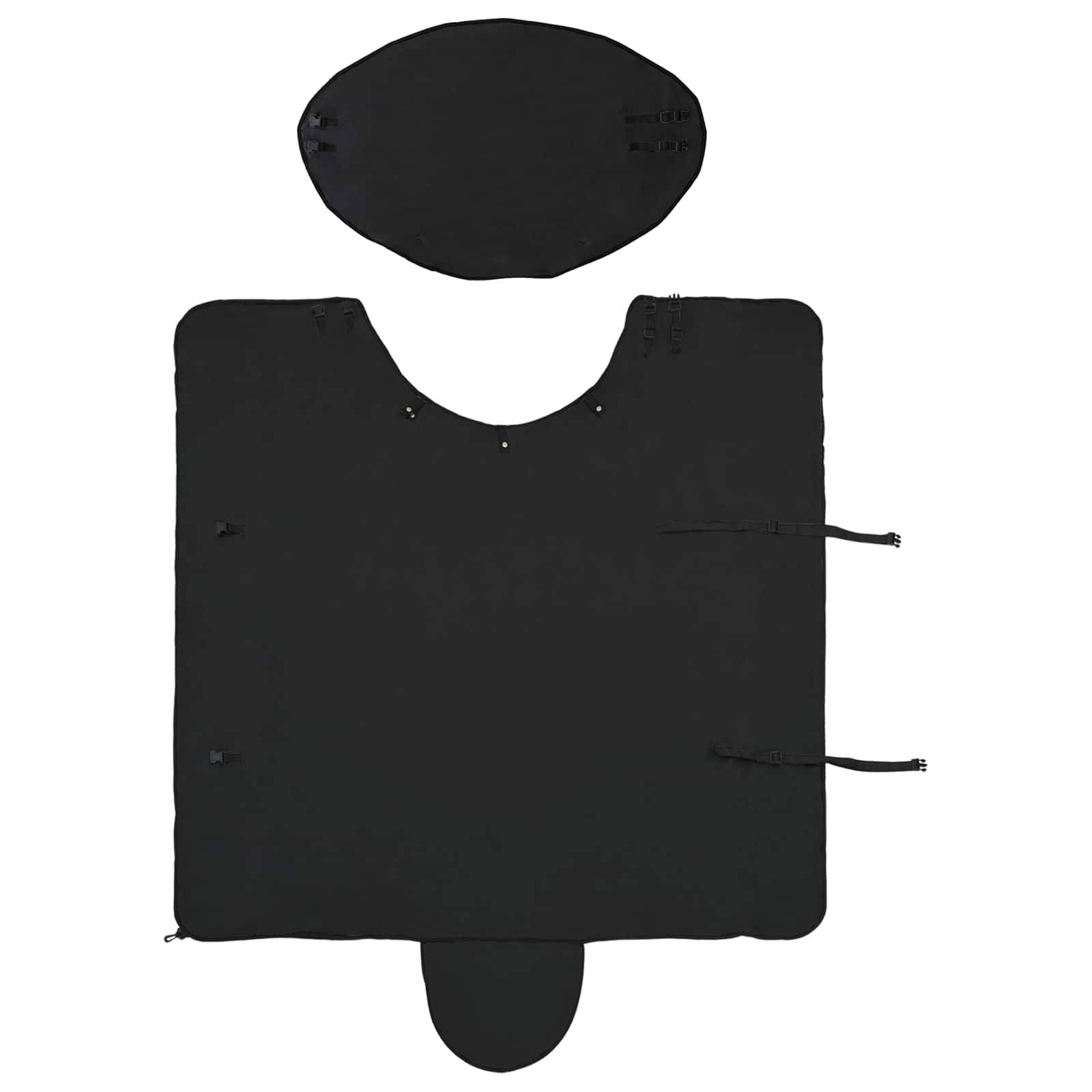 vidaXL Pferdedecke Schwarz 85 cm Polyester