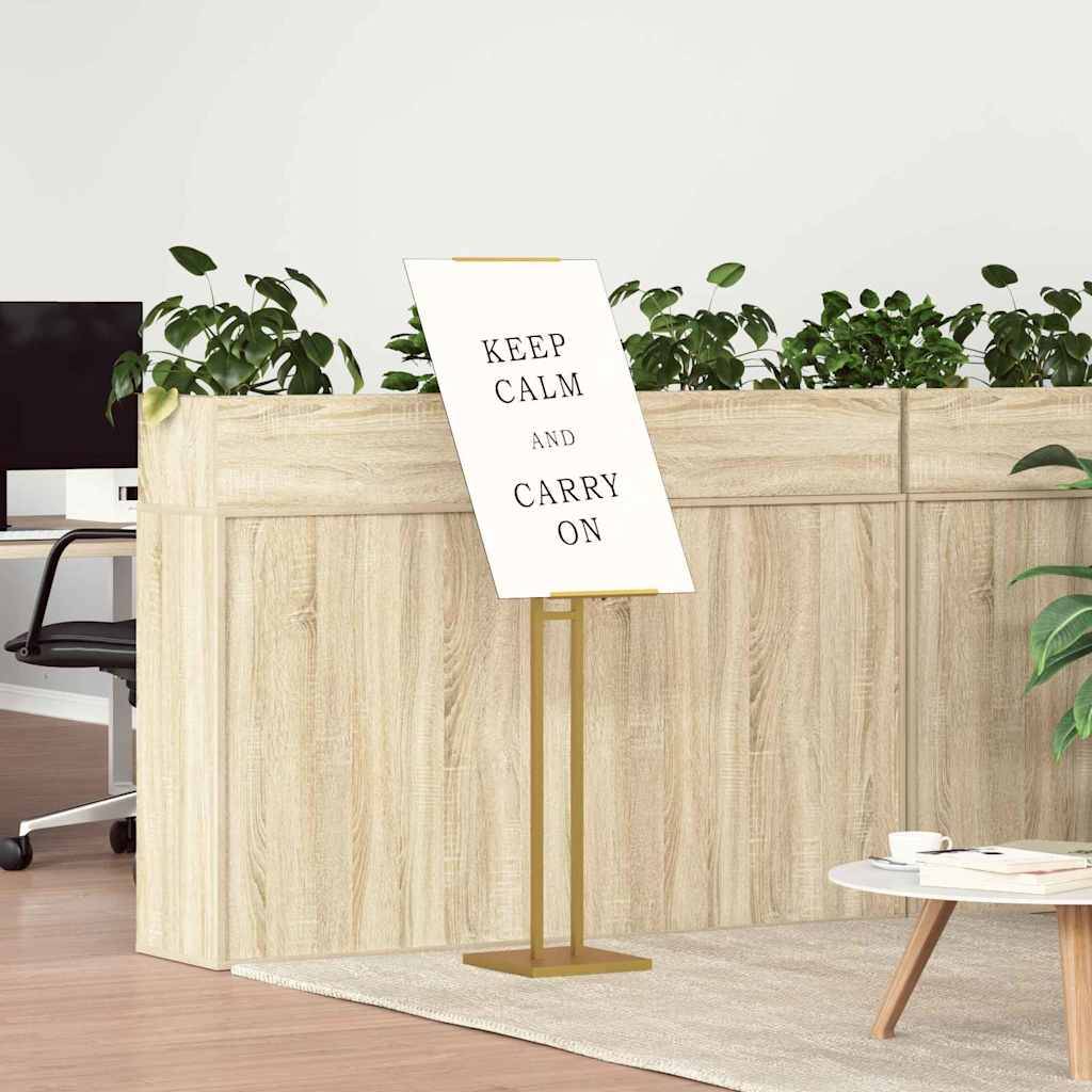 vidaXL Messestände 2 pcs Gold 26,5 x 26,5 x 150 cm Stahl