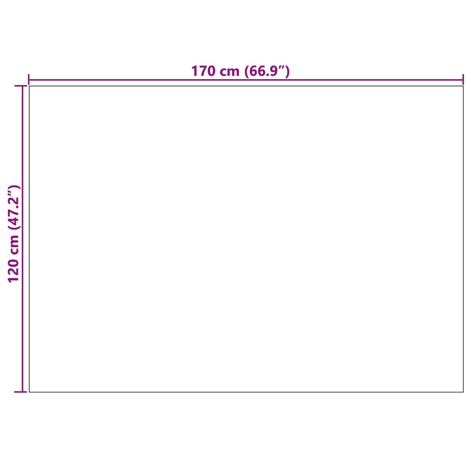Diagramm eines Rechtecks mit einer Höhe von 120 cm (47,2