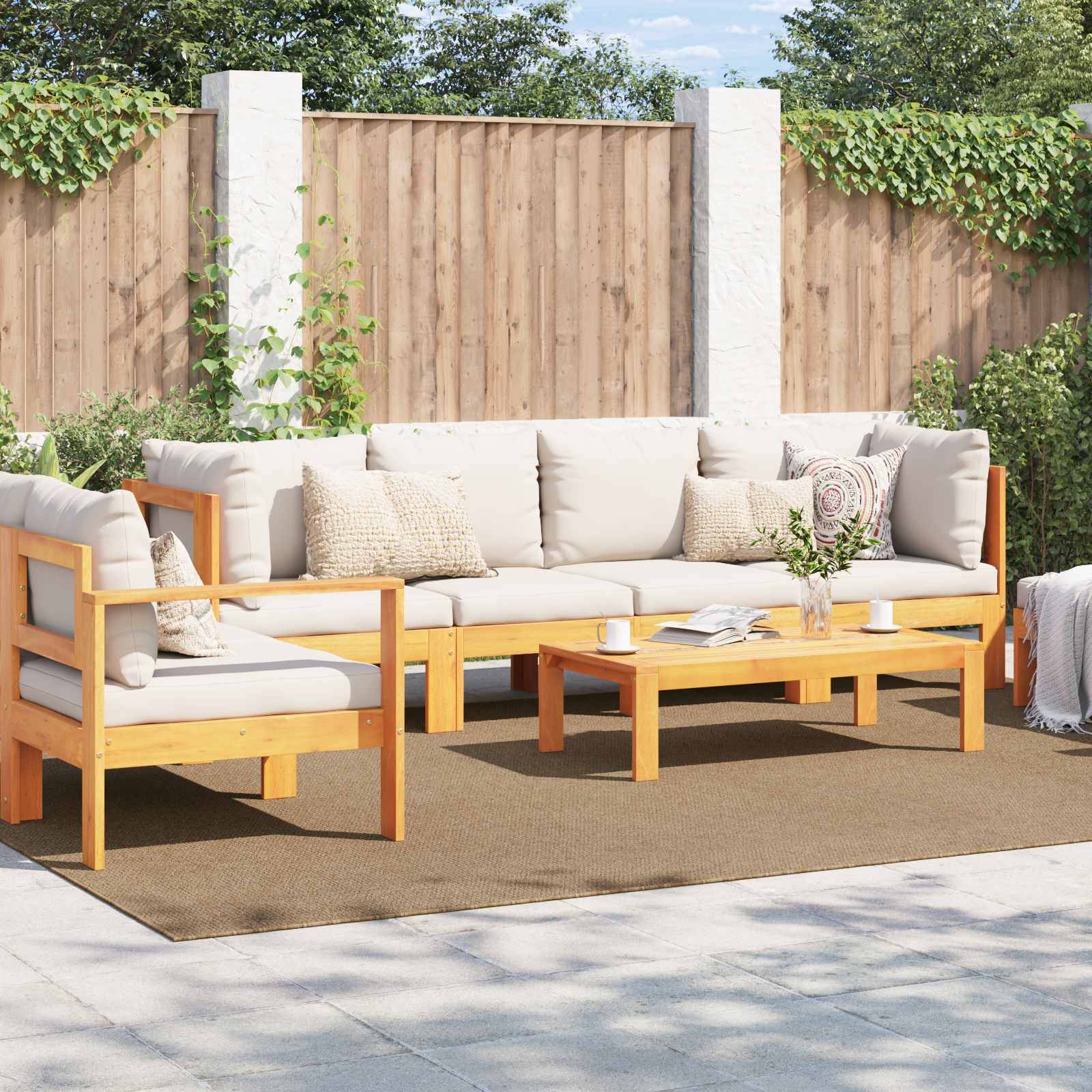 vidaXL Bereichsteppiche Rechtwinklig AGIRA Natur 340 x 240 cm