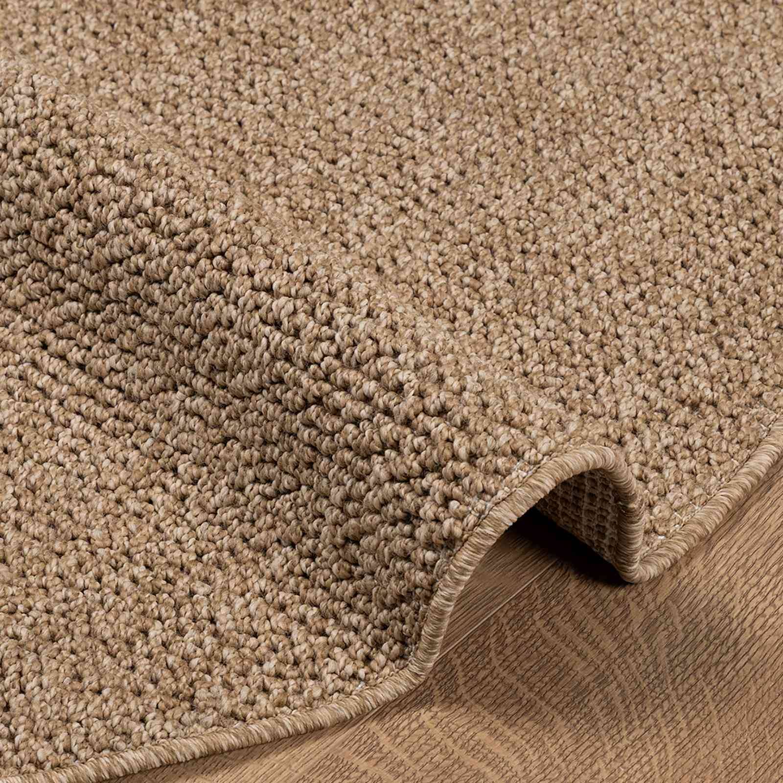 vidaXL Bereichsteppiche Rund AGIRA Natur Ø 160 CM Polyester