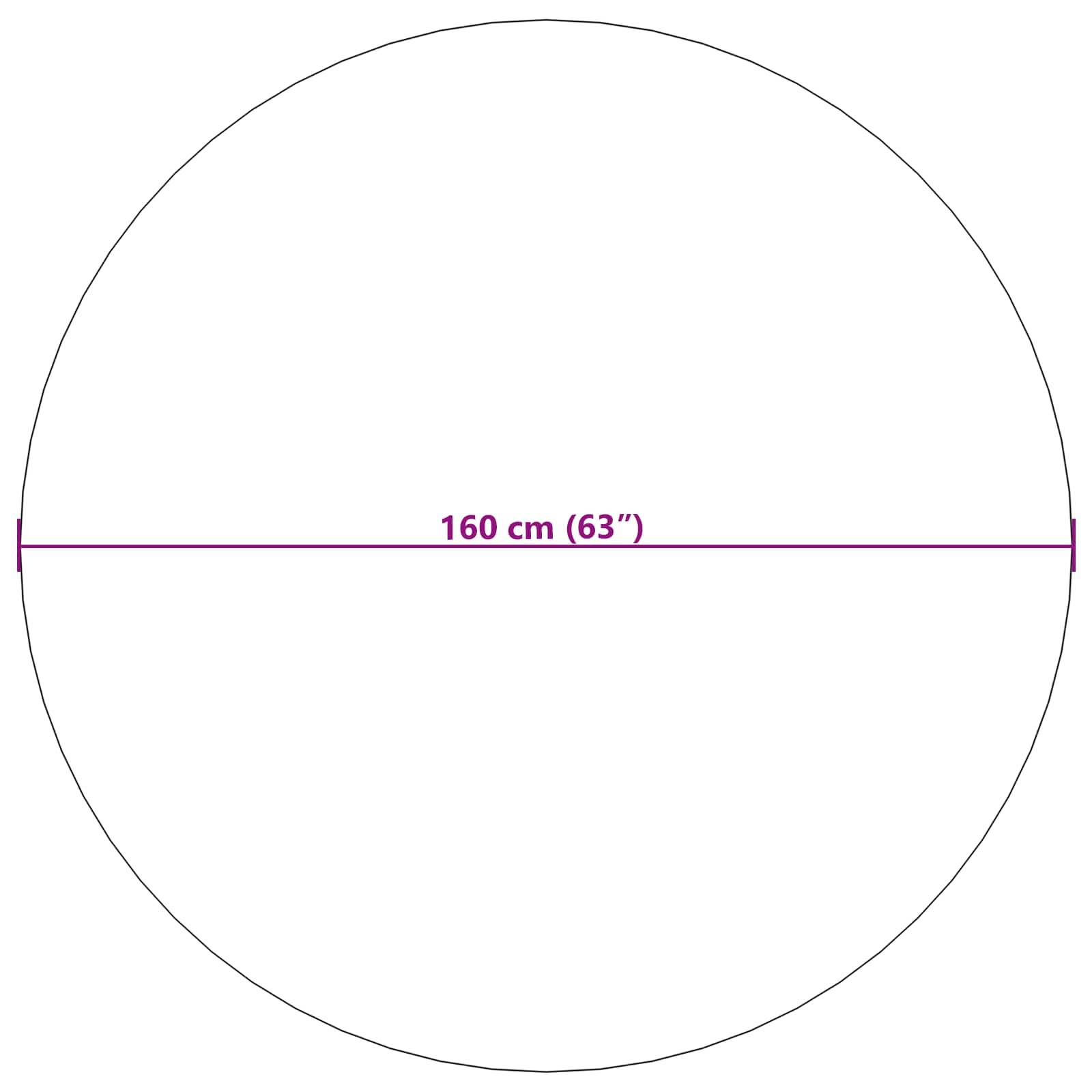 vidaXL Bereichsteppiche Rund PALMERAS Beige Ø 160 CM Polyester