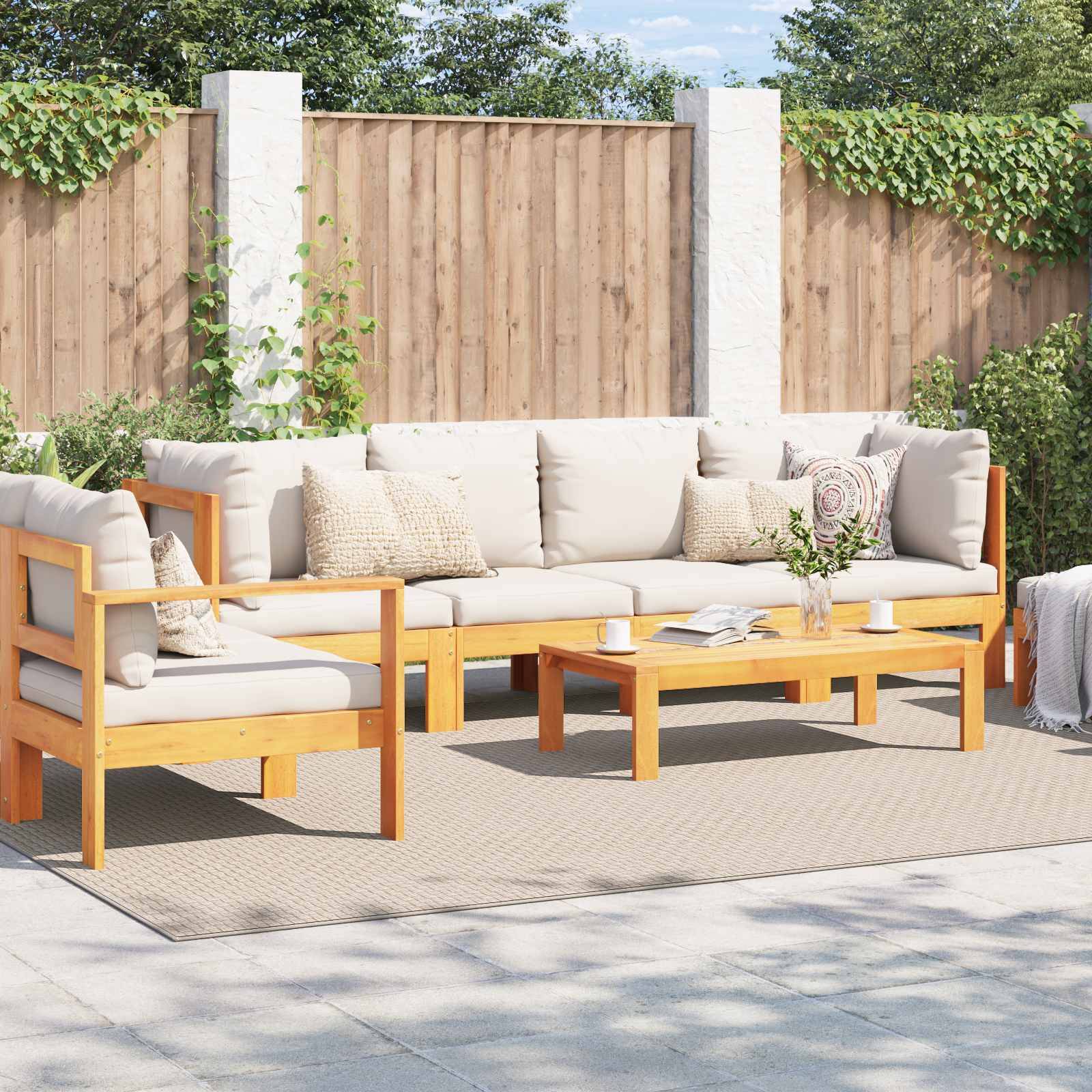 vidaXL Bereichsteppiche Rechtwinklig FARO Creme 280 x 200 cm Polyester