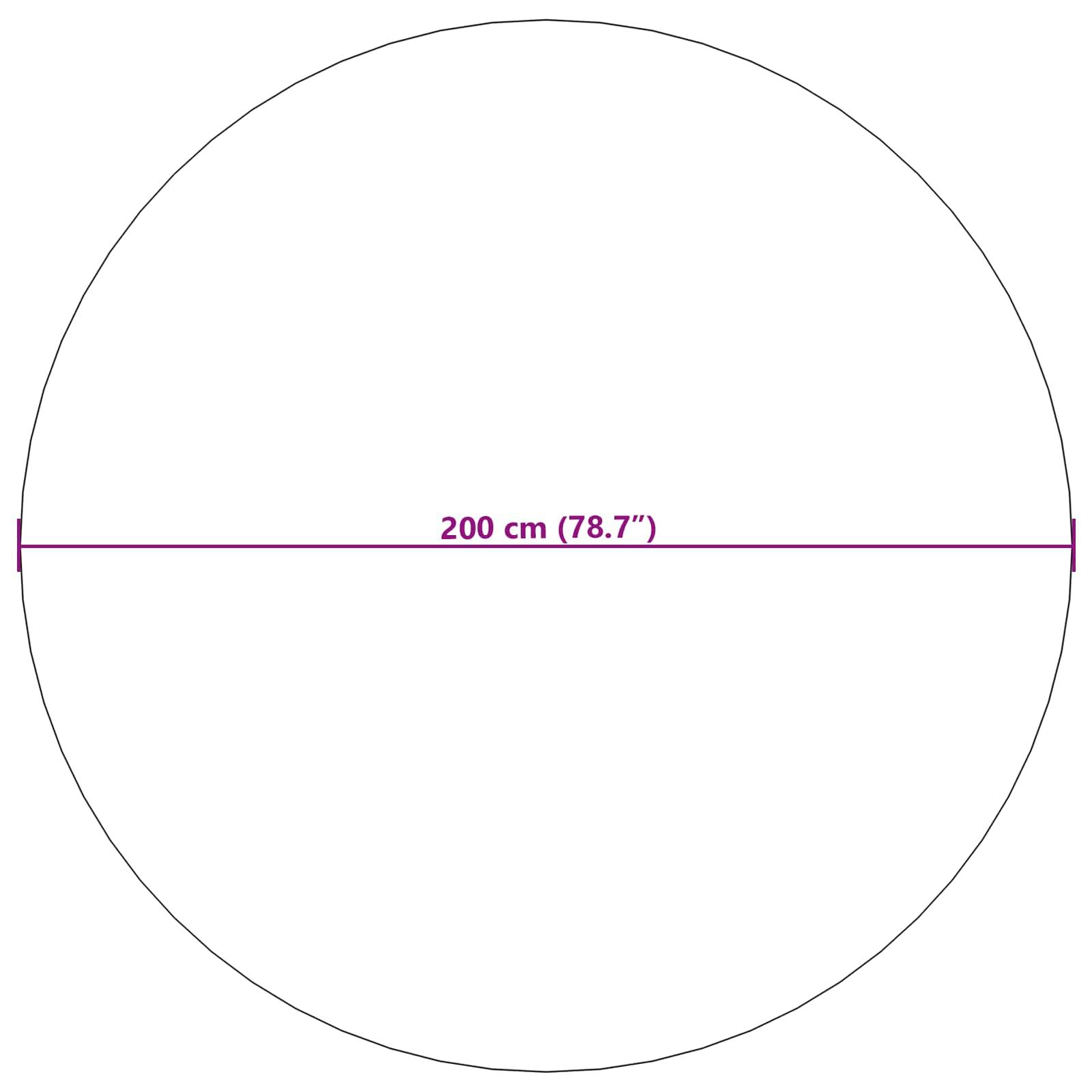 vidaXL Bereichsteppiche Rund PALMERAS Anthrazit Ø 200 CM Polyester