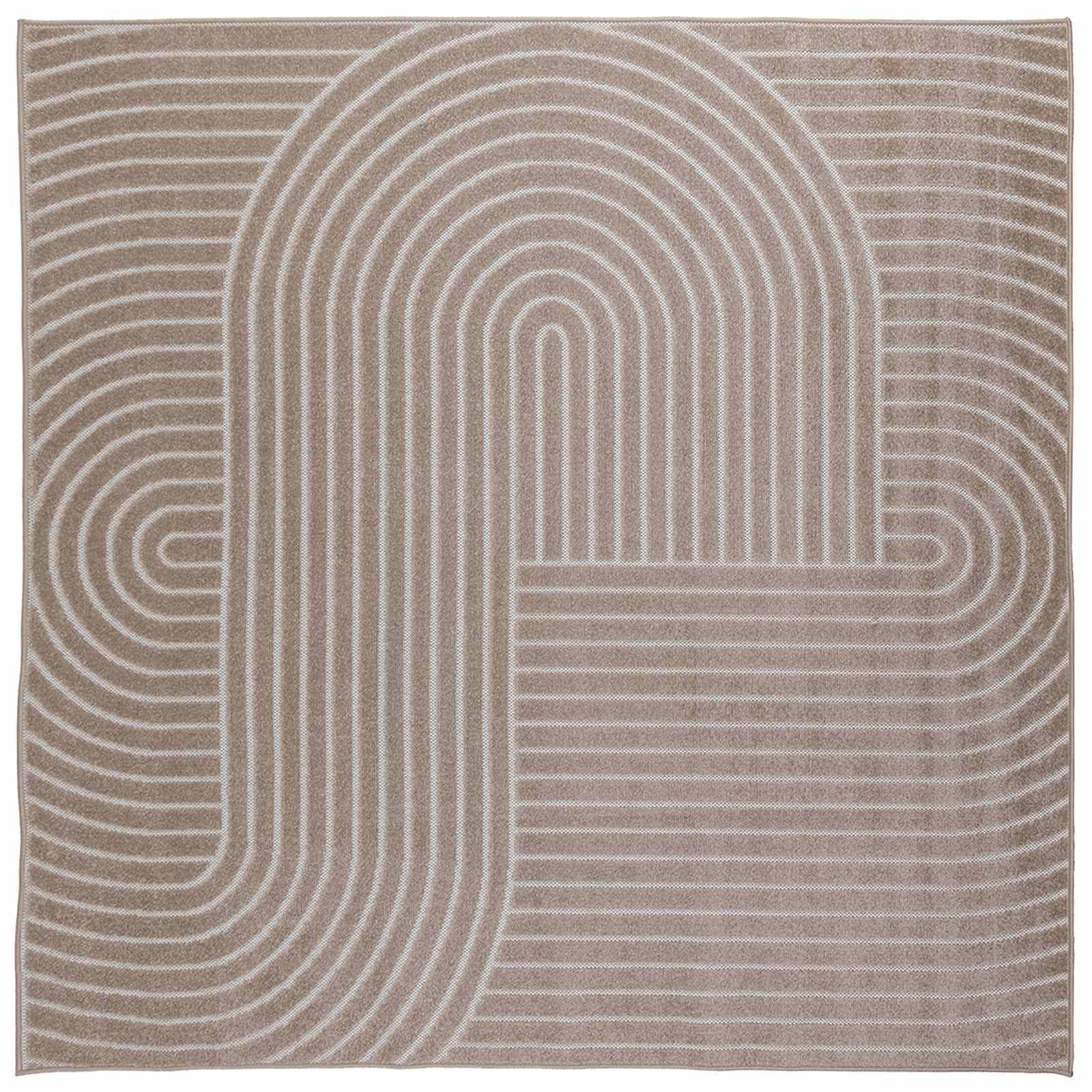 vidaXL Bereichsteppiche PALMERAS Beige 240 x 240 cm Polyester