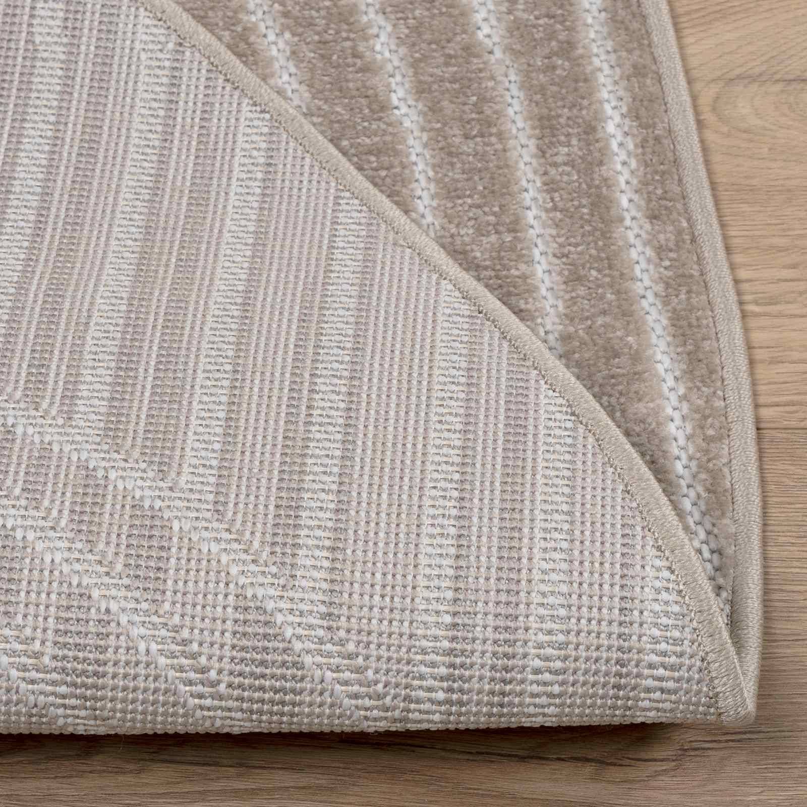 vidaXL Bereichsteppiche Rund PALMERAS Beige Ø 160 CM Polyester