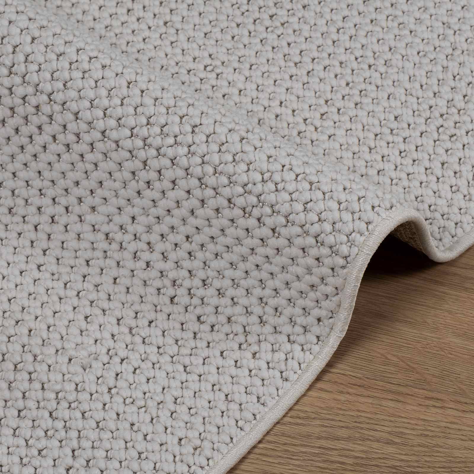 vidaXL Bereichsteppiche Quadratisch LUGO Creme 120 x 120 cm Polyester
