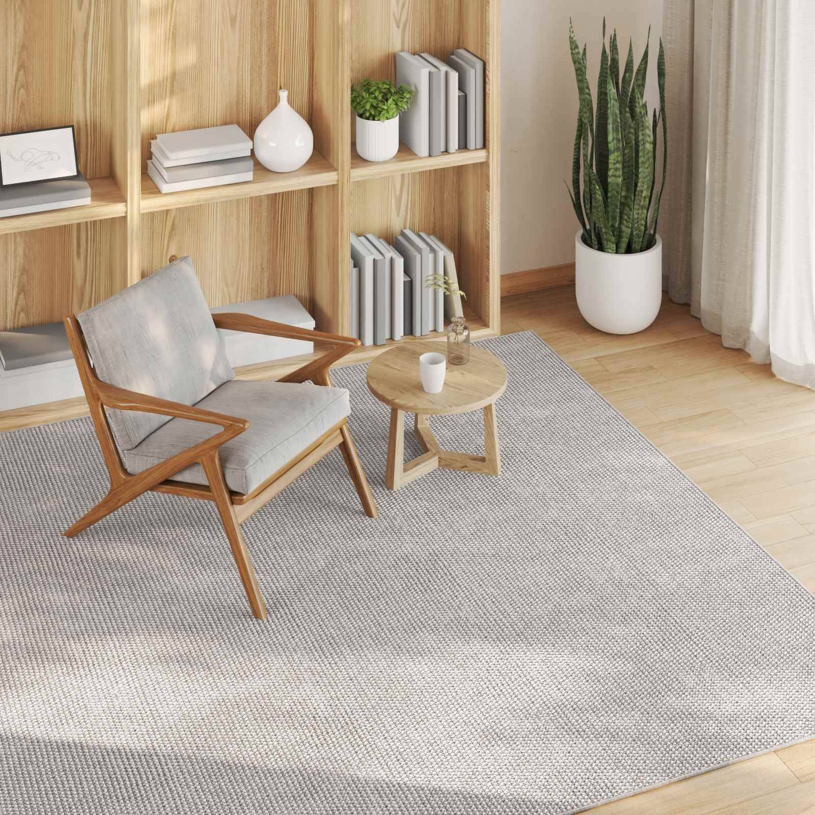vidaXL Bereichsteppiche Quadratisch LUGO Creme 120 x 120 cm Polyester