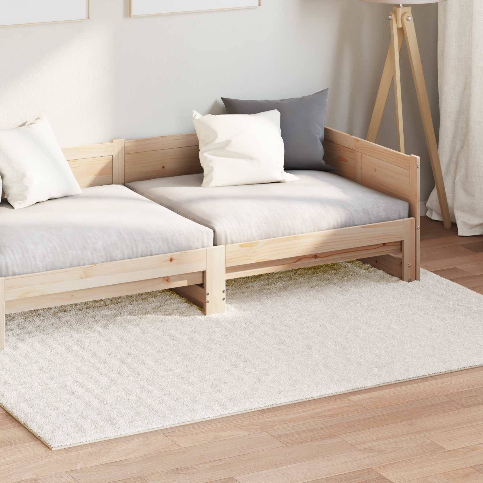 vidaXL Bereichsteppiche SIROLO Creme 200 x 140 cm Polyester