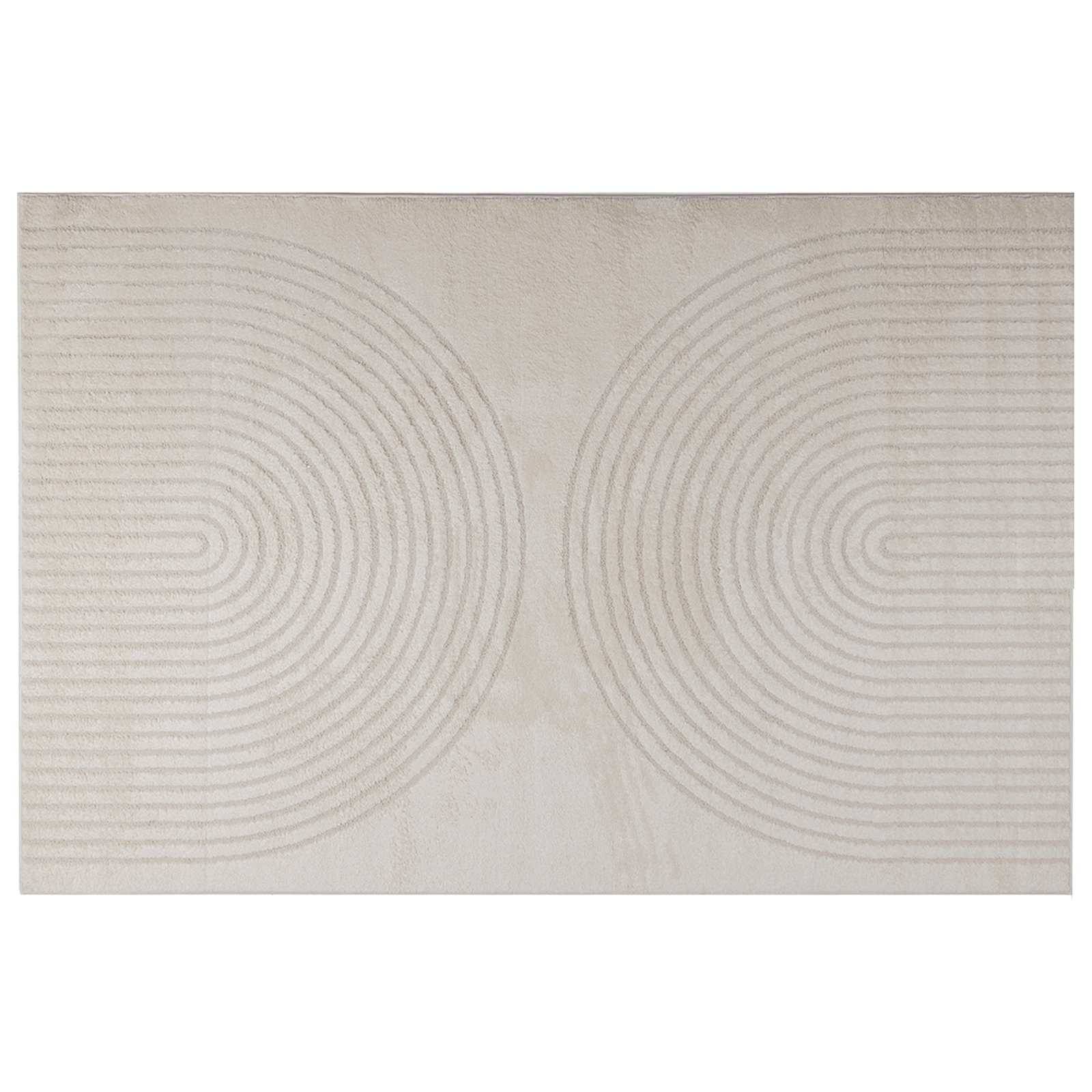 vidaXL Bereichsteppiche GALATI Creme 170 x 120 cm Polyester