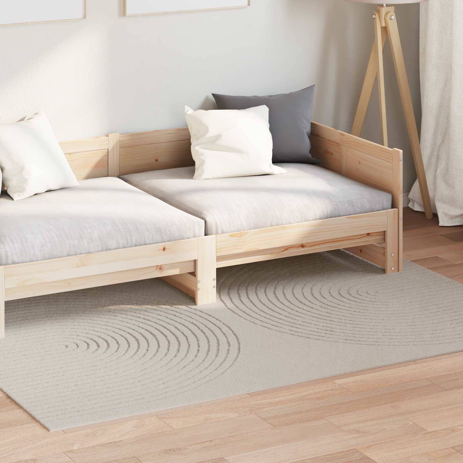 vidaXL Bereichsteppiche GALATI Creme 170 x 120 cm Polyester