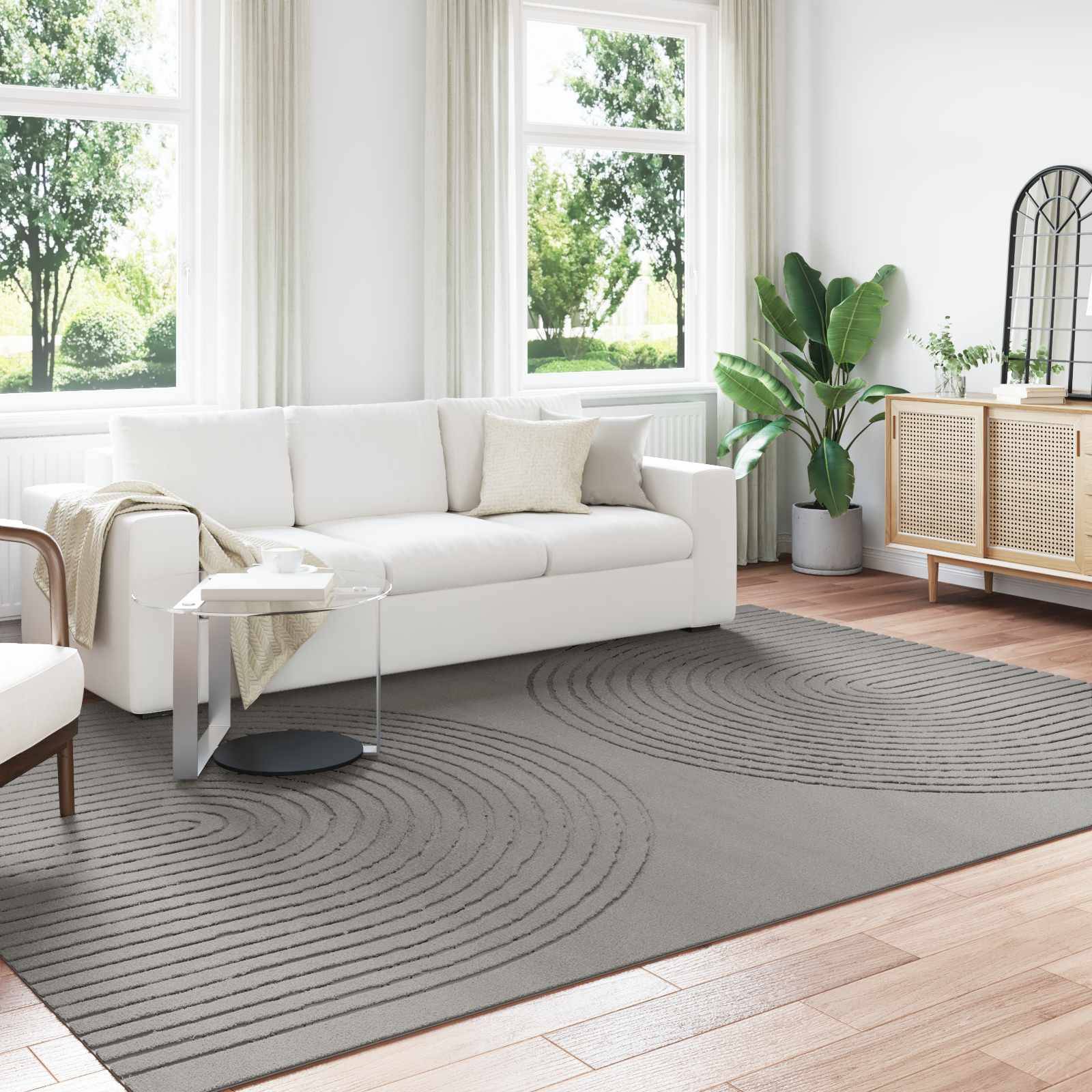 vidaXL Bereichsteppiche Rechtwinklig GALATI Grau 340 x 240 cm