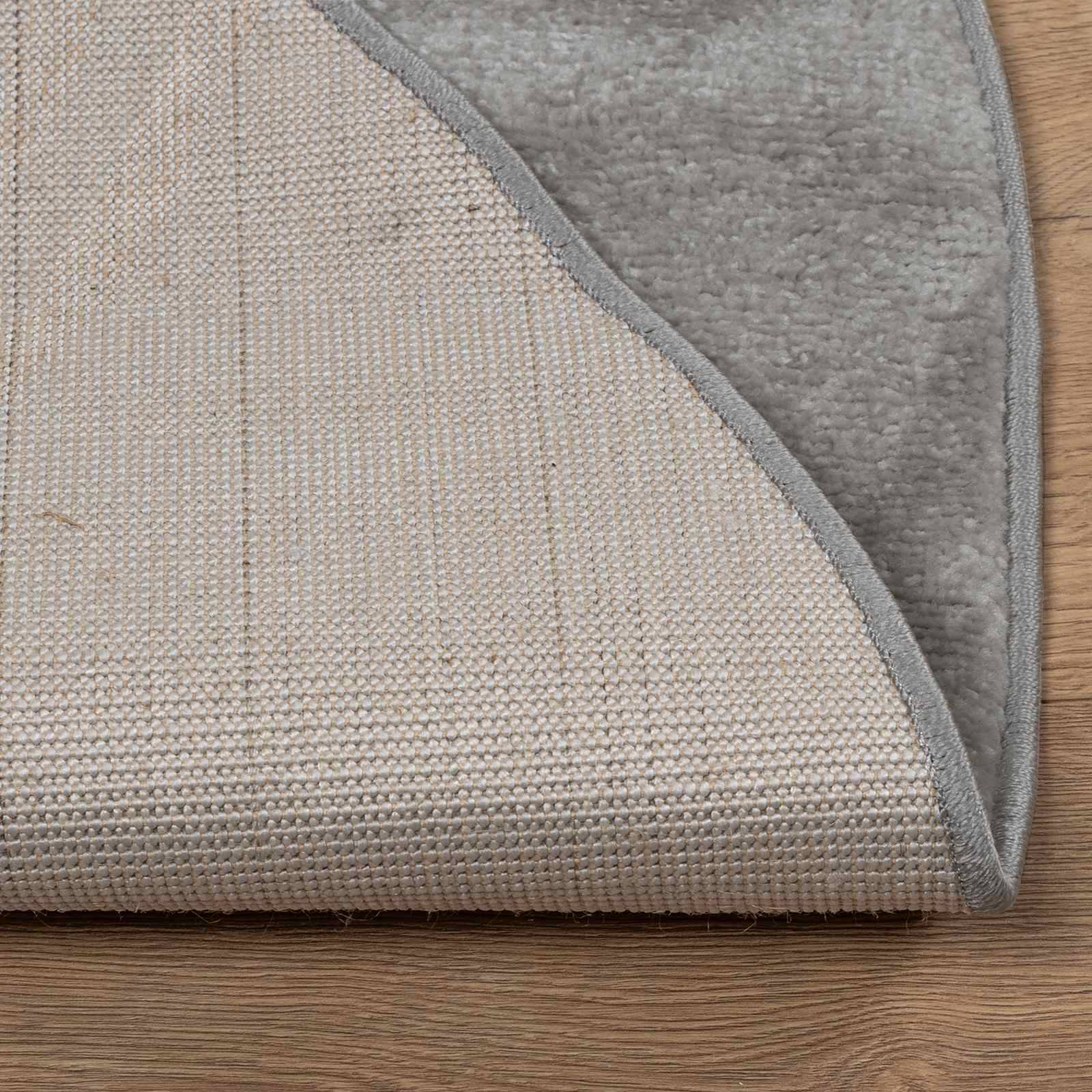 vidaXL Bereichsteppiche Rund GALATI Grau Ø 160 CM Polyester