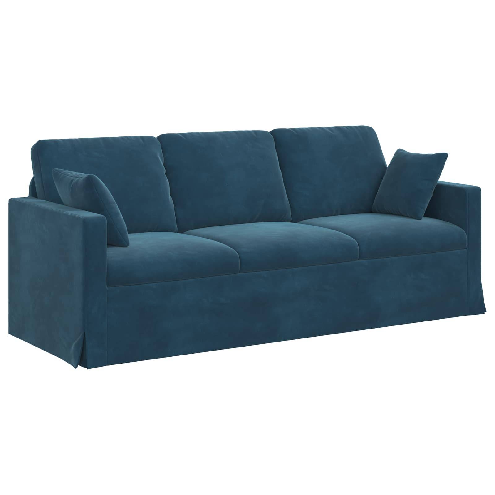 vidaXL Sofa Blau 198 x 78 x 80 cm Samt