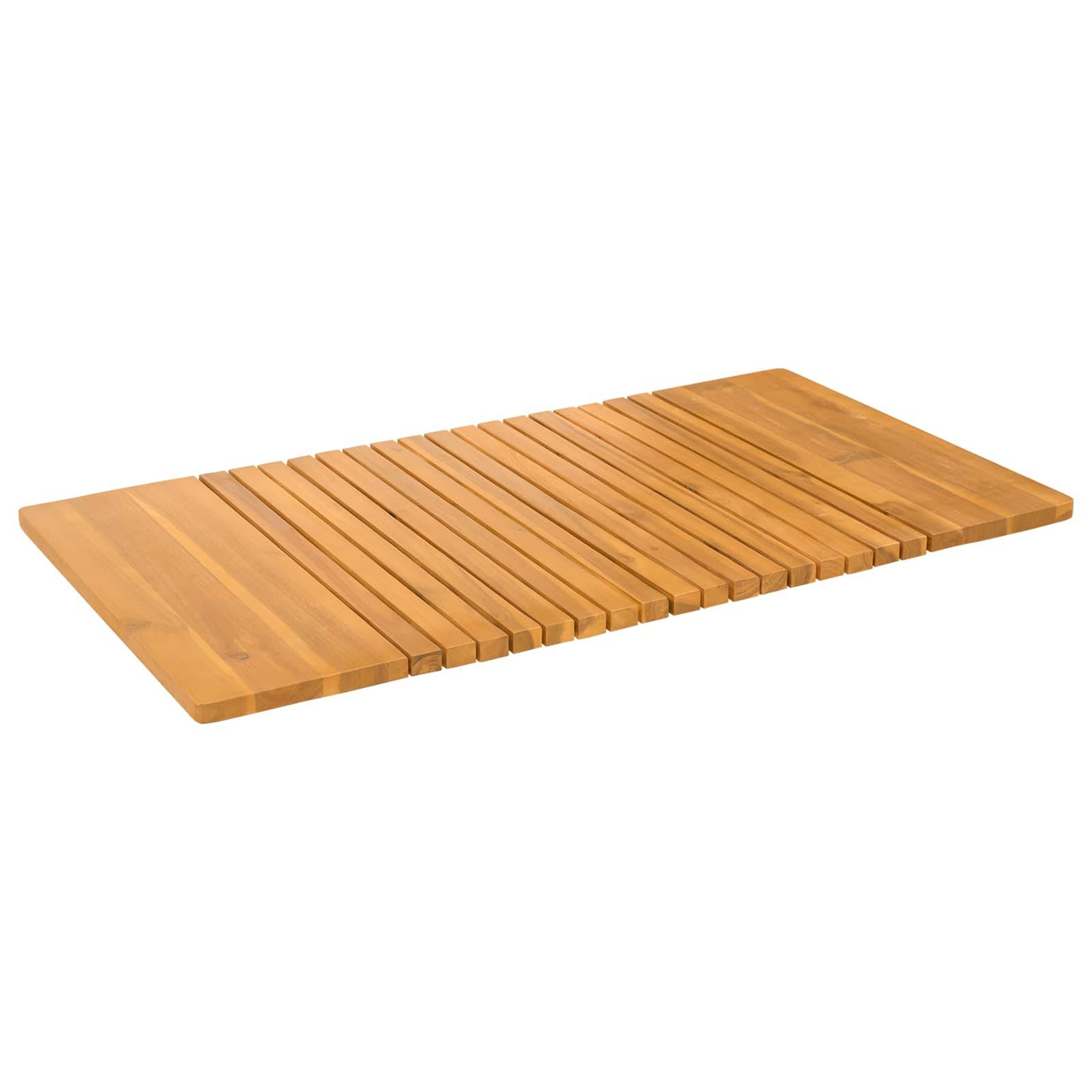 vidaXL Badematte Uni Braun 100 x 55 cm Holz