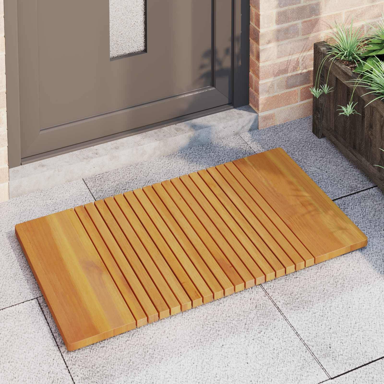 vidaXL Badematte Uni Braun 100 x 55 cm Holz
