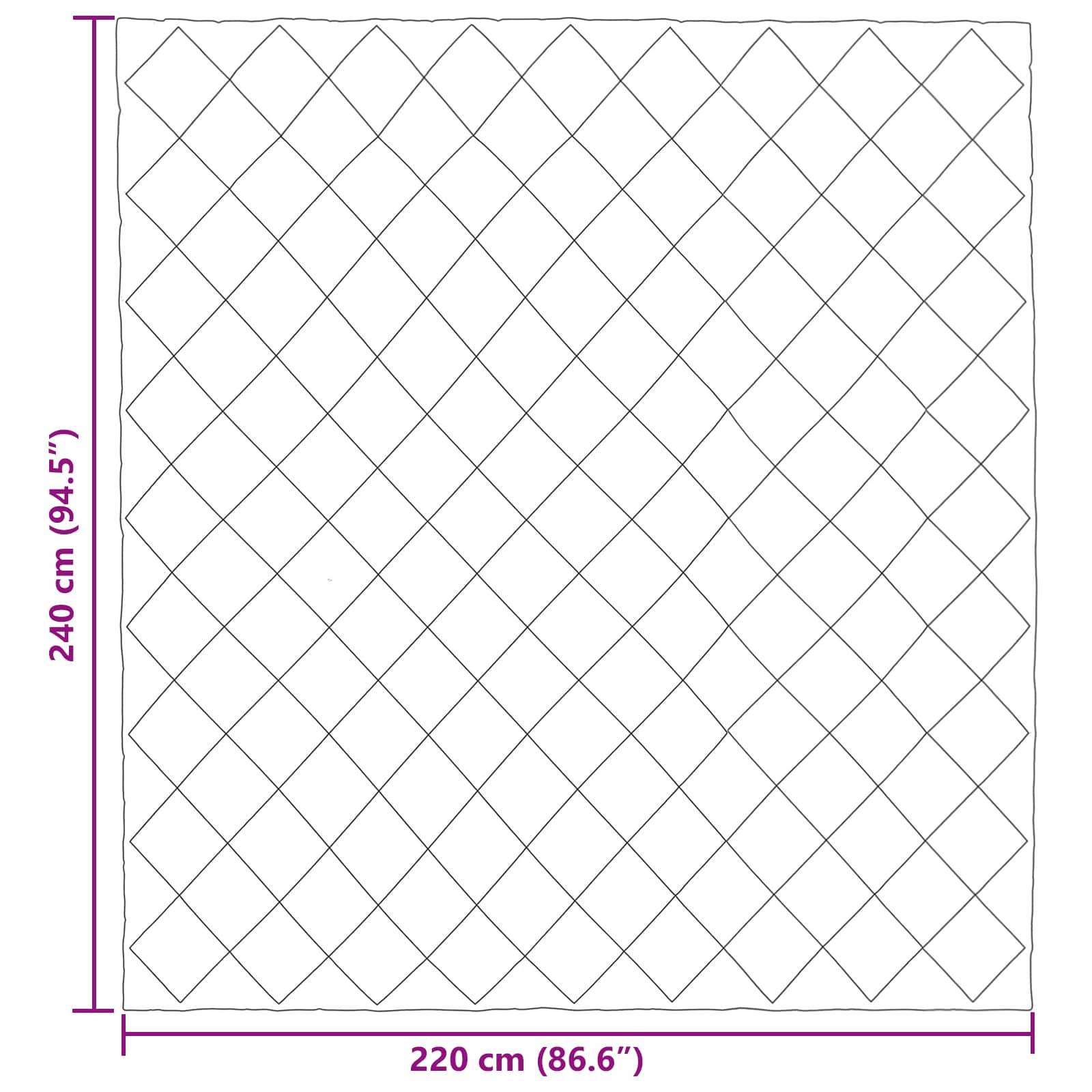 vidaXL Sommerdecke Schwarz und Anthrazit 220 x 240 cm Mikrofaser