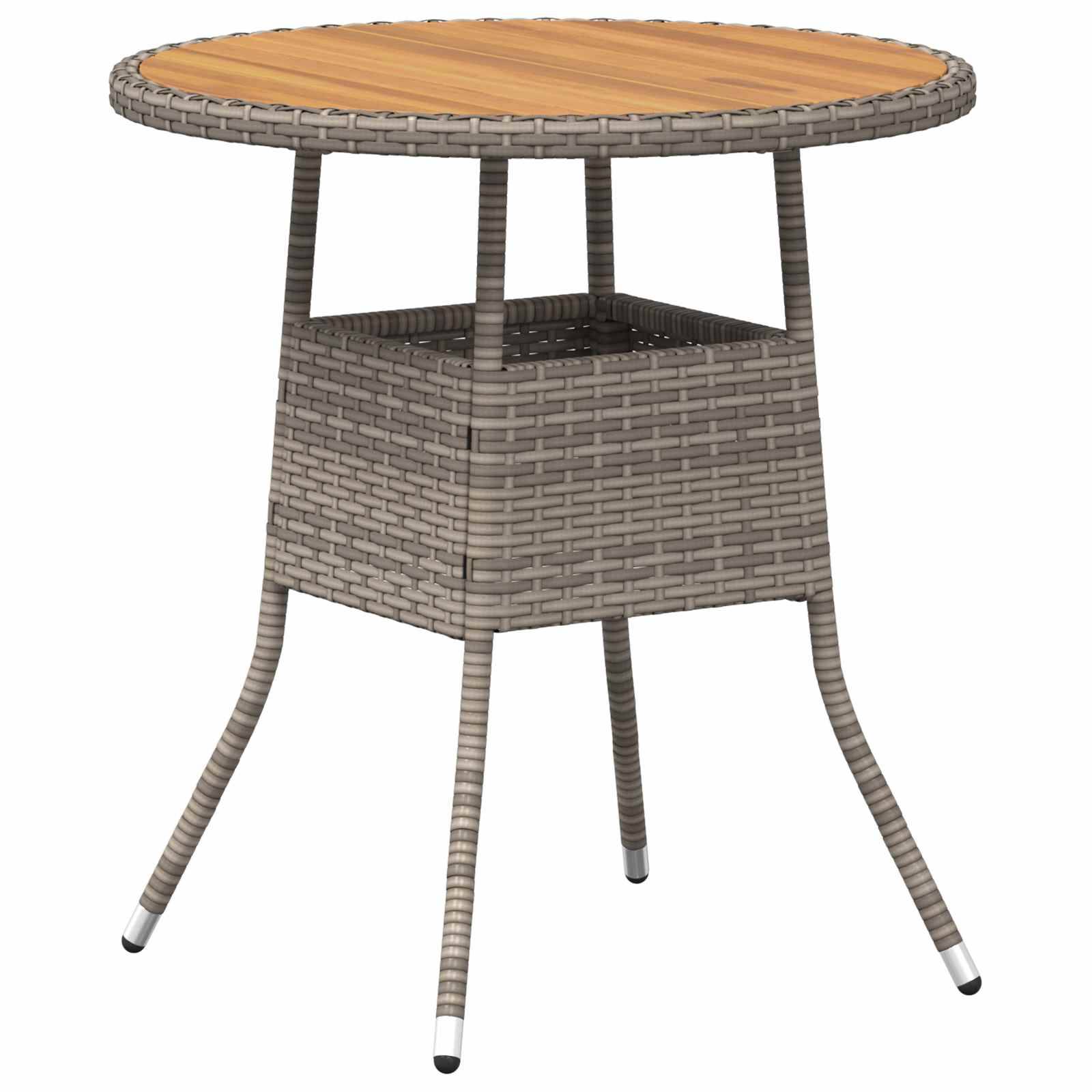 vidaXL Esstisch für das Dinner Grau und Akazie 70 x 70 x 73 cm