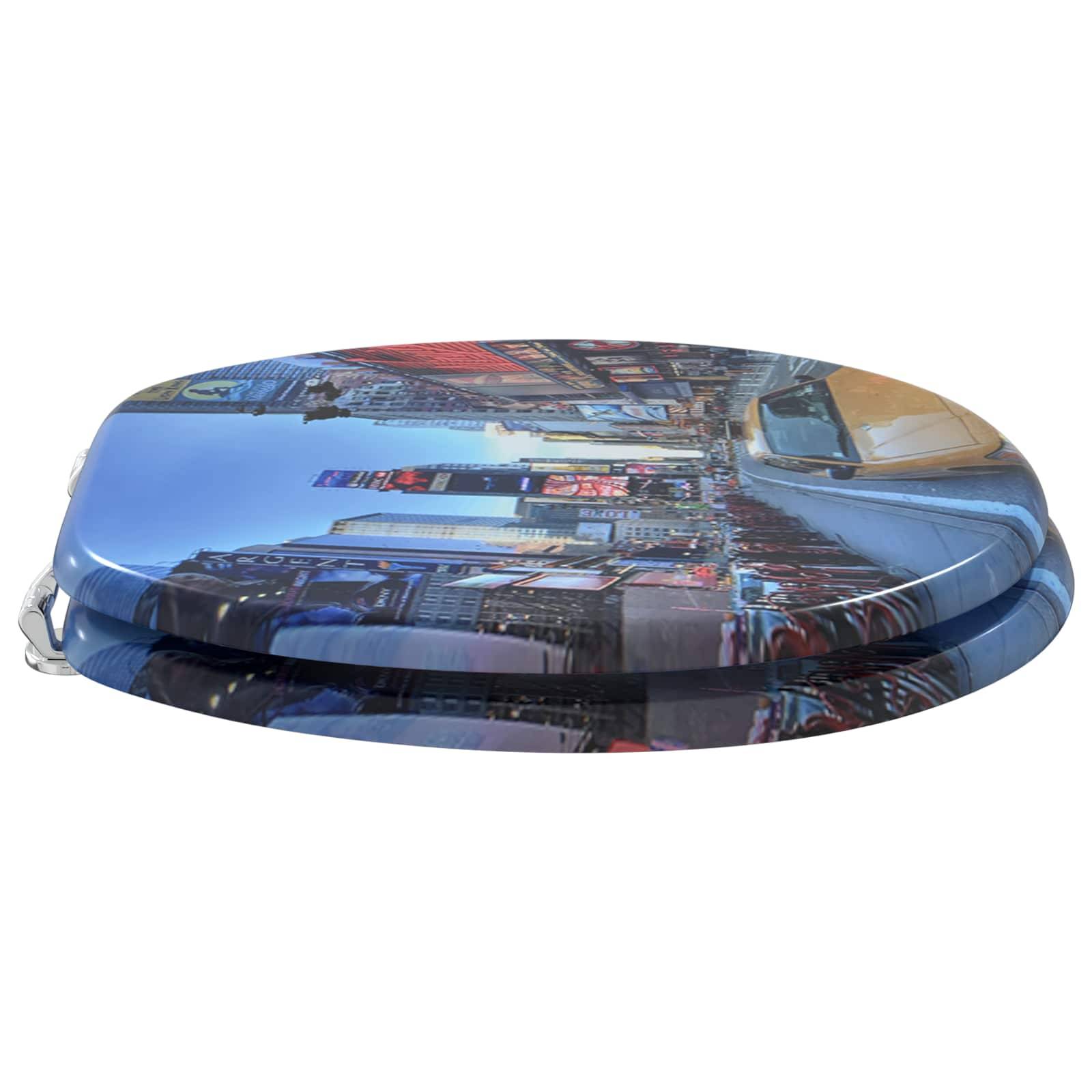 vidaXL Soft-Close Toilettensitz 2 pcs Grau 44 x 38 cm MDF-Platte