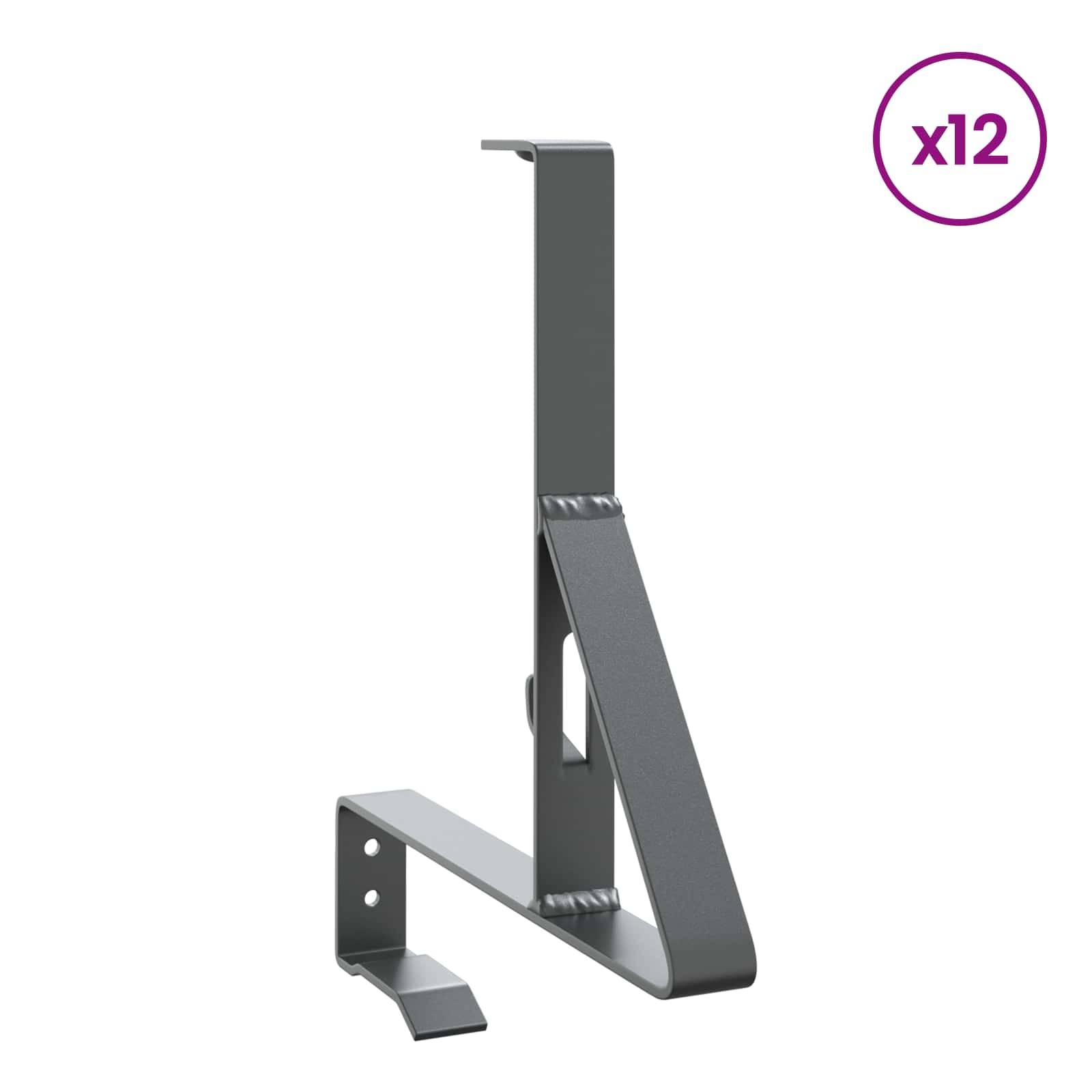 vidaXL Schneewächter Unterstützung 12 pcs Anthrazit 29,5 x 3 x 34,5 cm