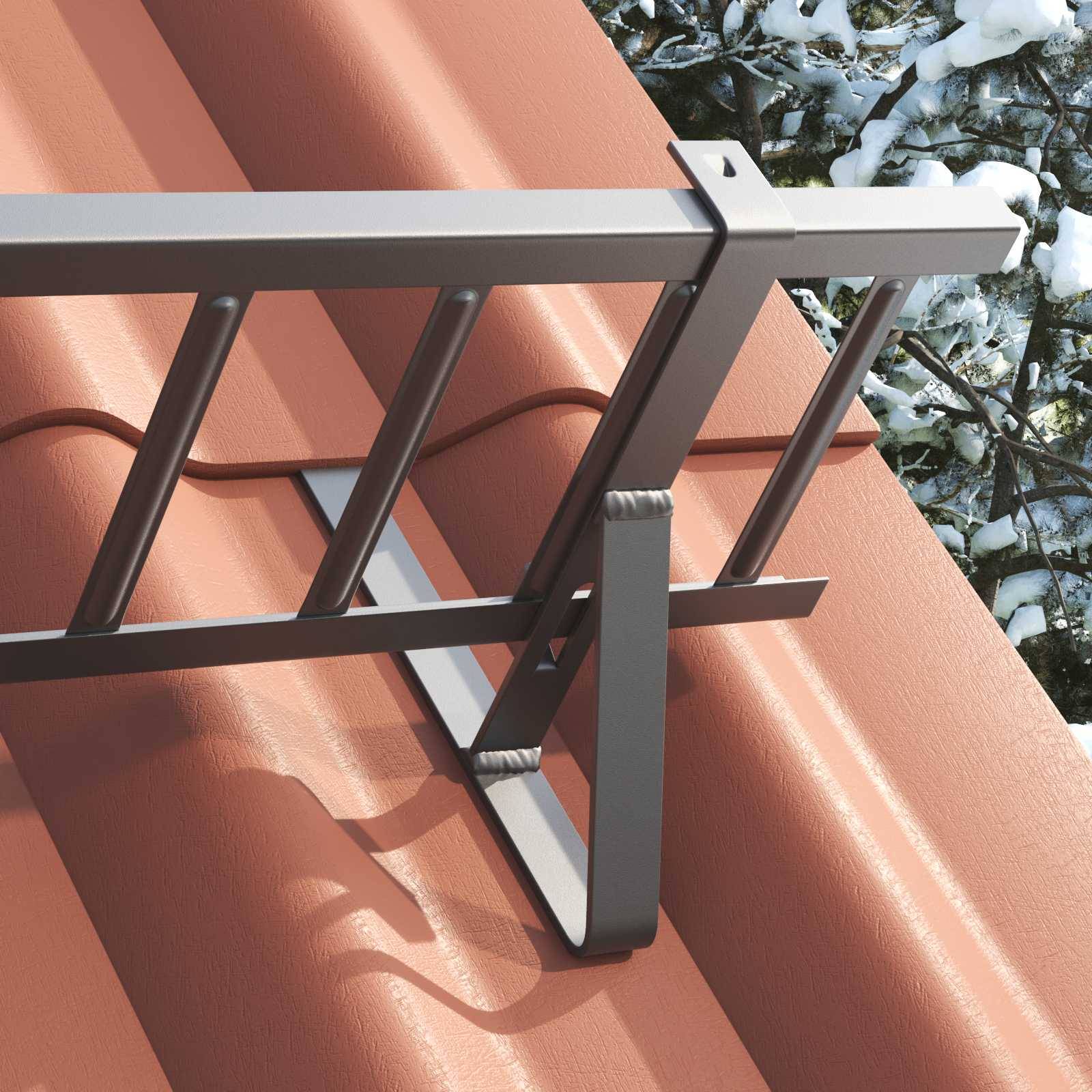 vidaXL Schneewächter Unterstützung Anthrazit 29,5 x 3 x 34,5 cm Stahl