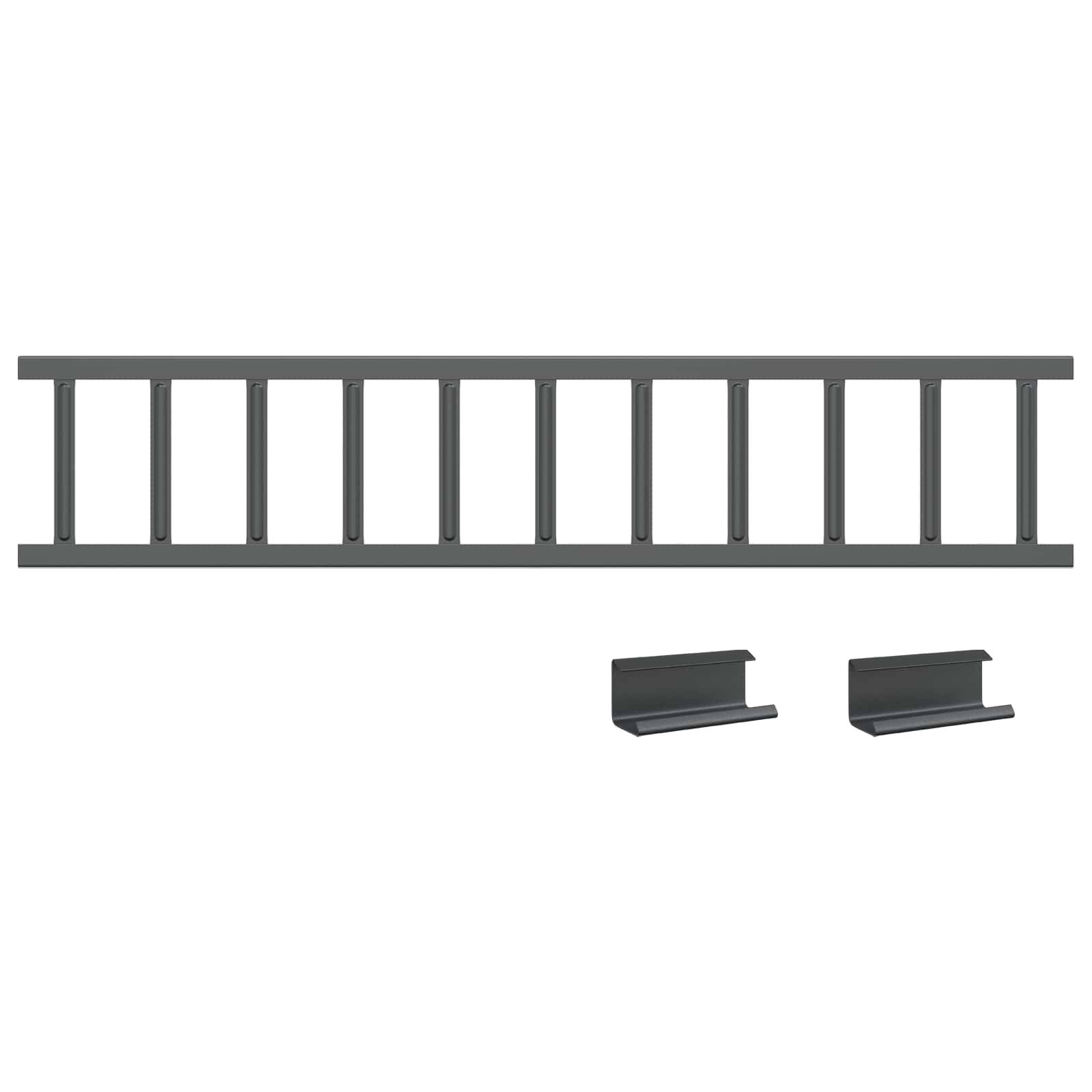 vidaXL Dachschneeschild Anthrazit 100 x 2,5 x 20 cm Stahl