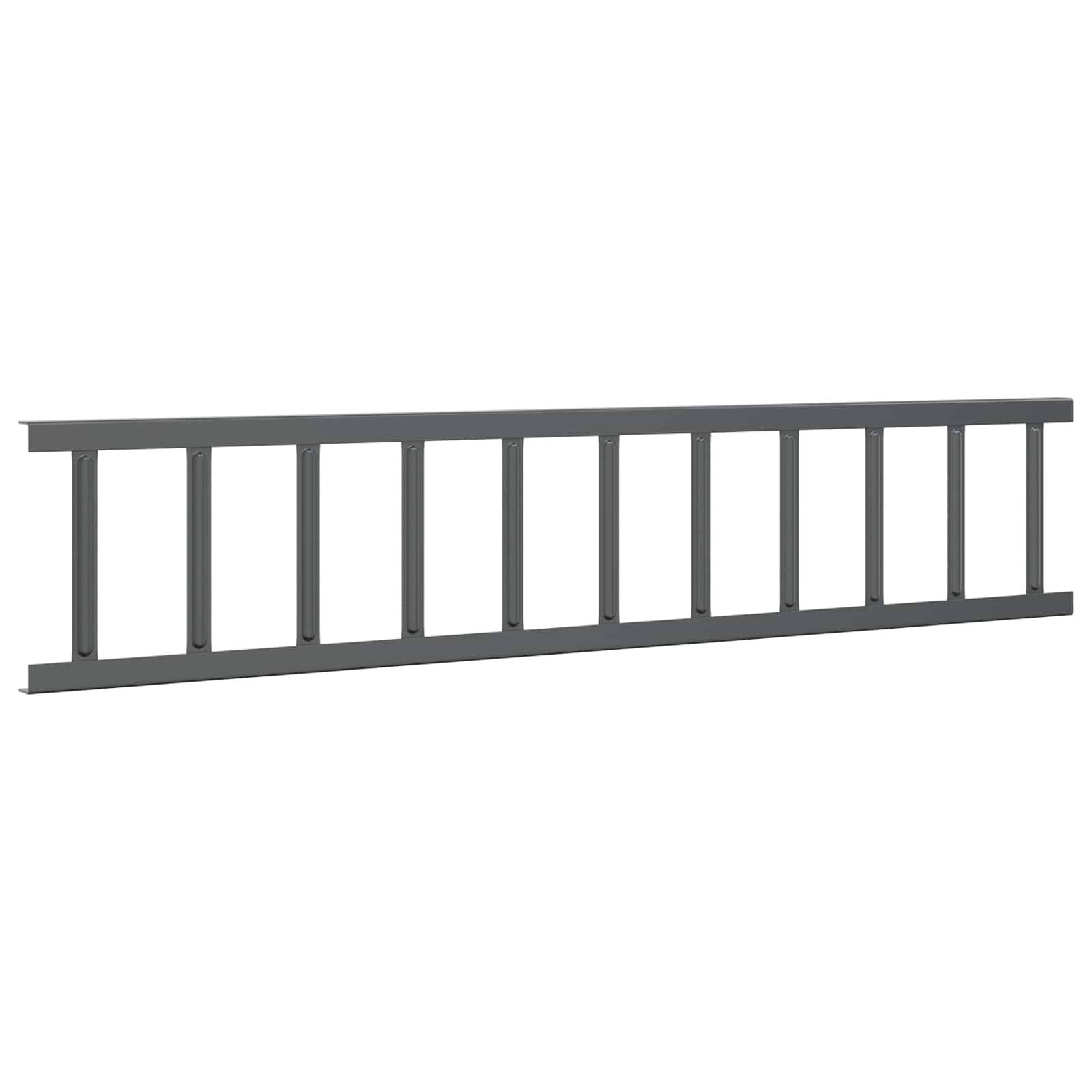 vidaXL Dachschneeschild Anthrazit 600 x 2,5 x 20 cm Stahl