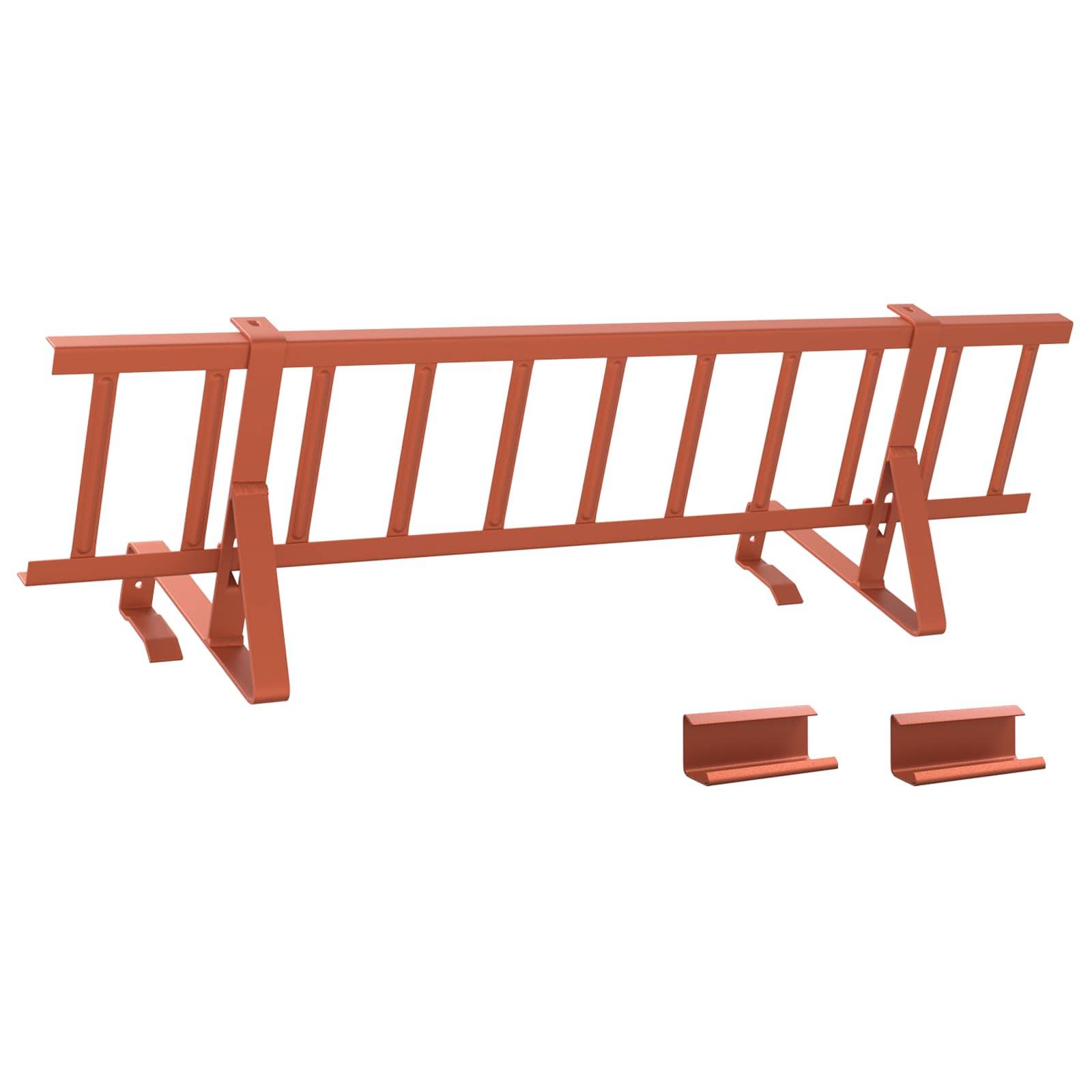 vidaXL Dachschneeschild Rot 800 x 29,5 x 34,5 cm Stahl