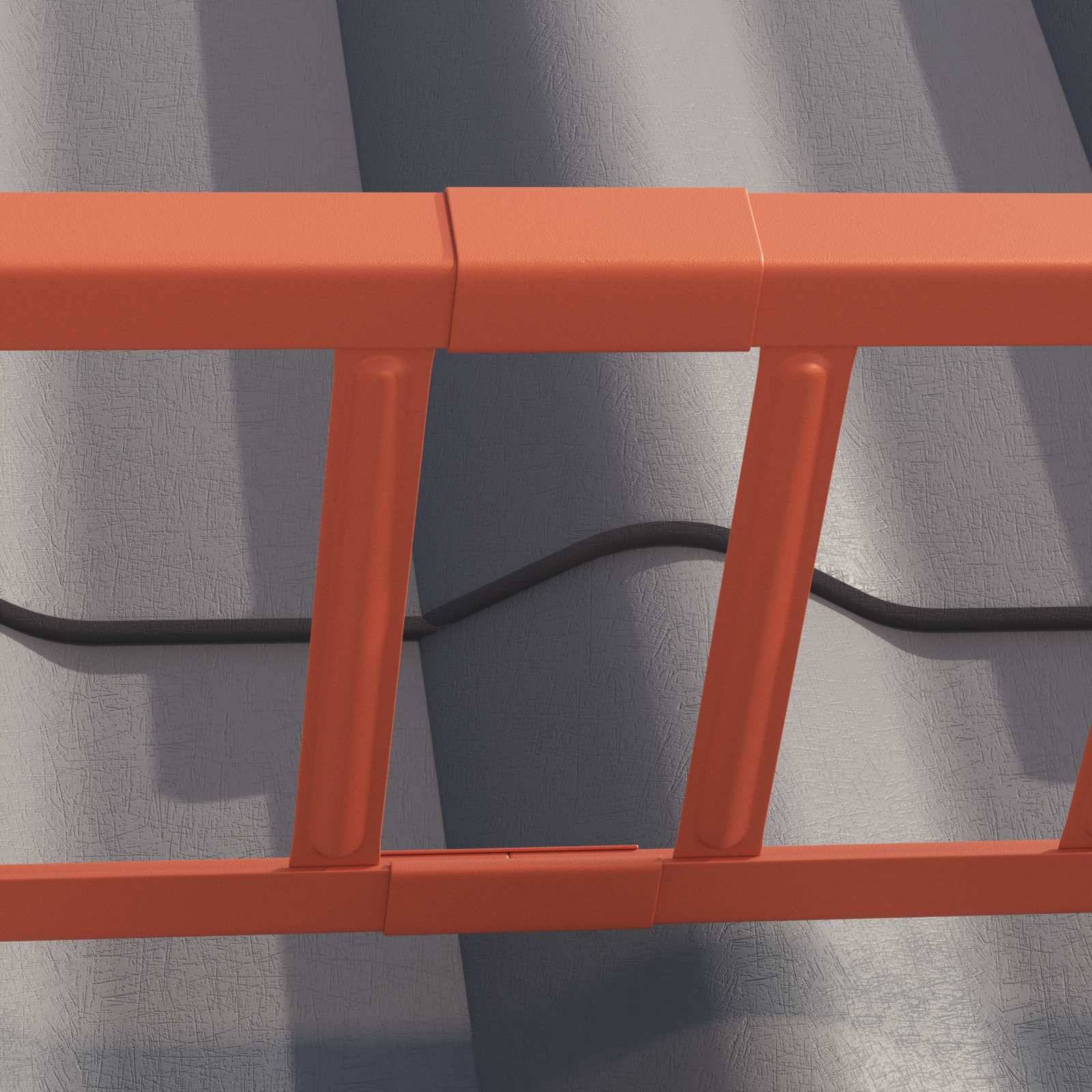 vidaXL Dachschneeschild Rot 600 x 2,5 x 20 cm Stahl