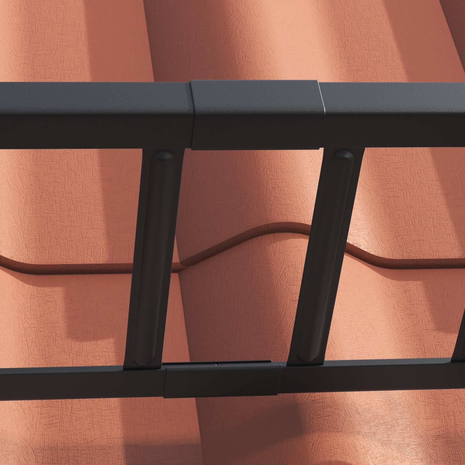vidaXL Dachschneeschild Schwarz 100 x 2,5 x 20 cm Stahl