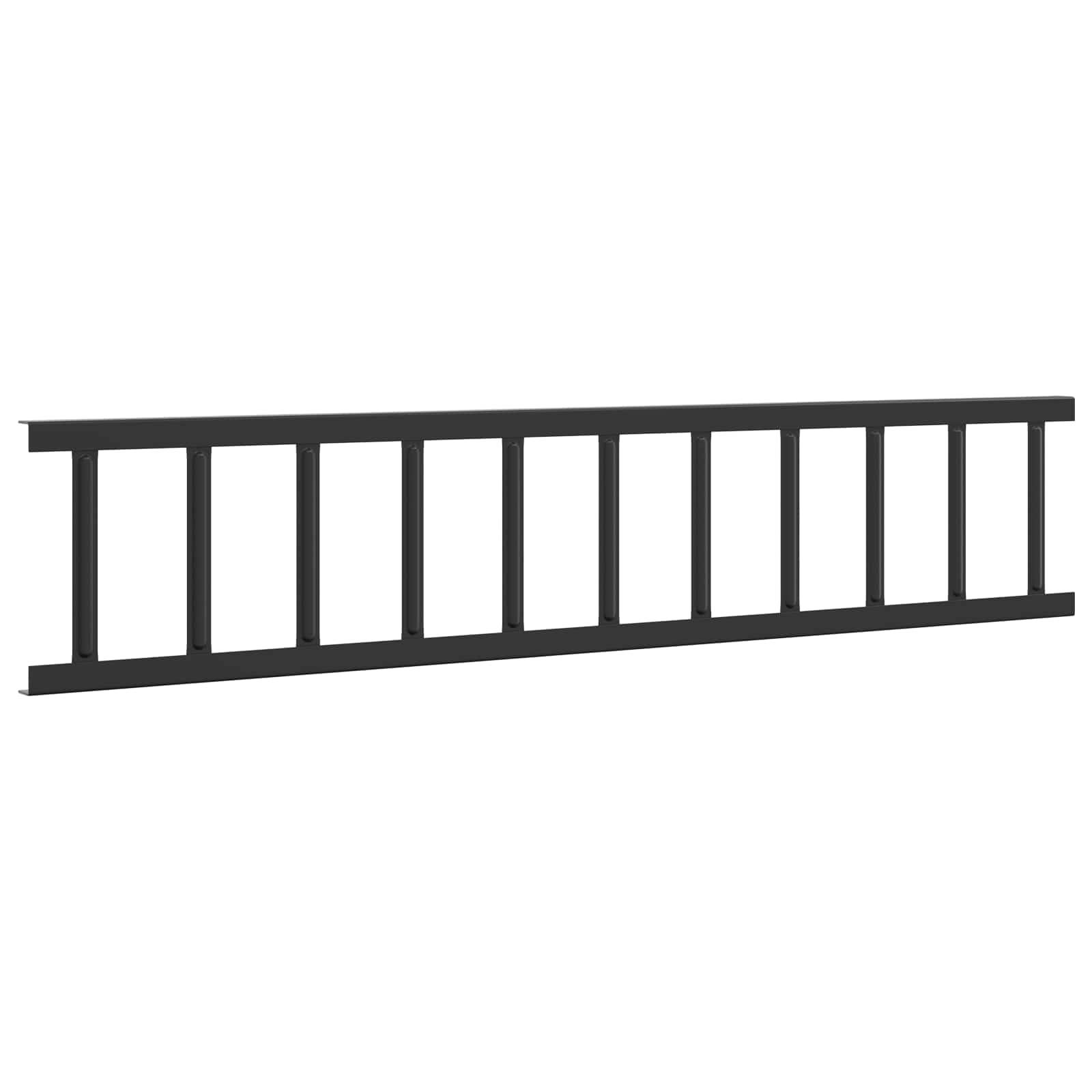 vidaXL Dachschneeschild Schwarz 100 x 2,5 x 20 cm Stahl