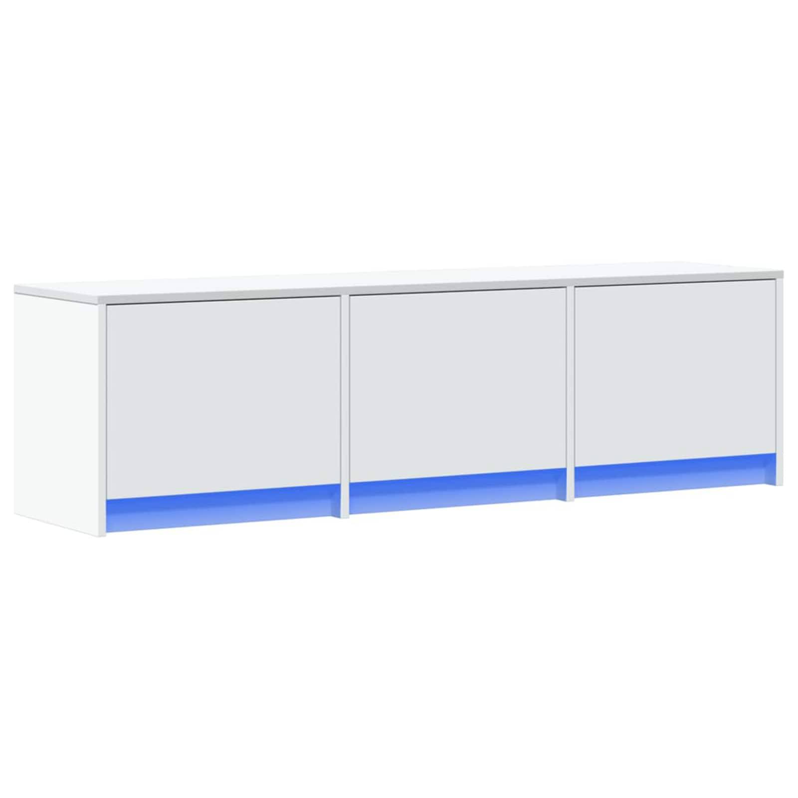 vidaXL TV-Schränk mit LED Weiß 140 x 34 x 40 cm Holzwerkstoff