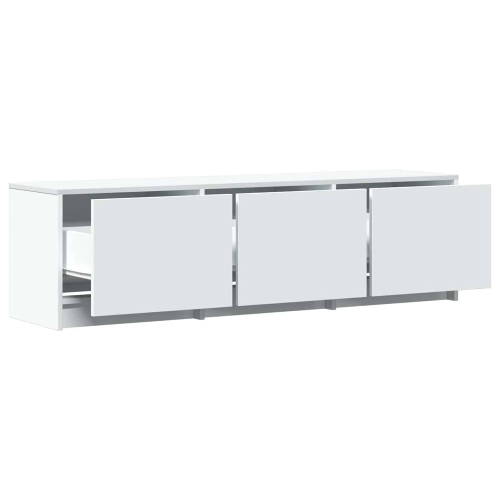 vidaXL TV-Schränk mit LED Weiß 140 x 34 x 40 cm Holzwerkstoff