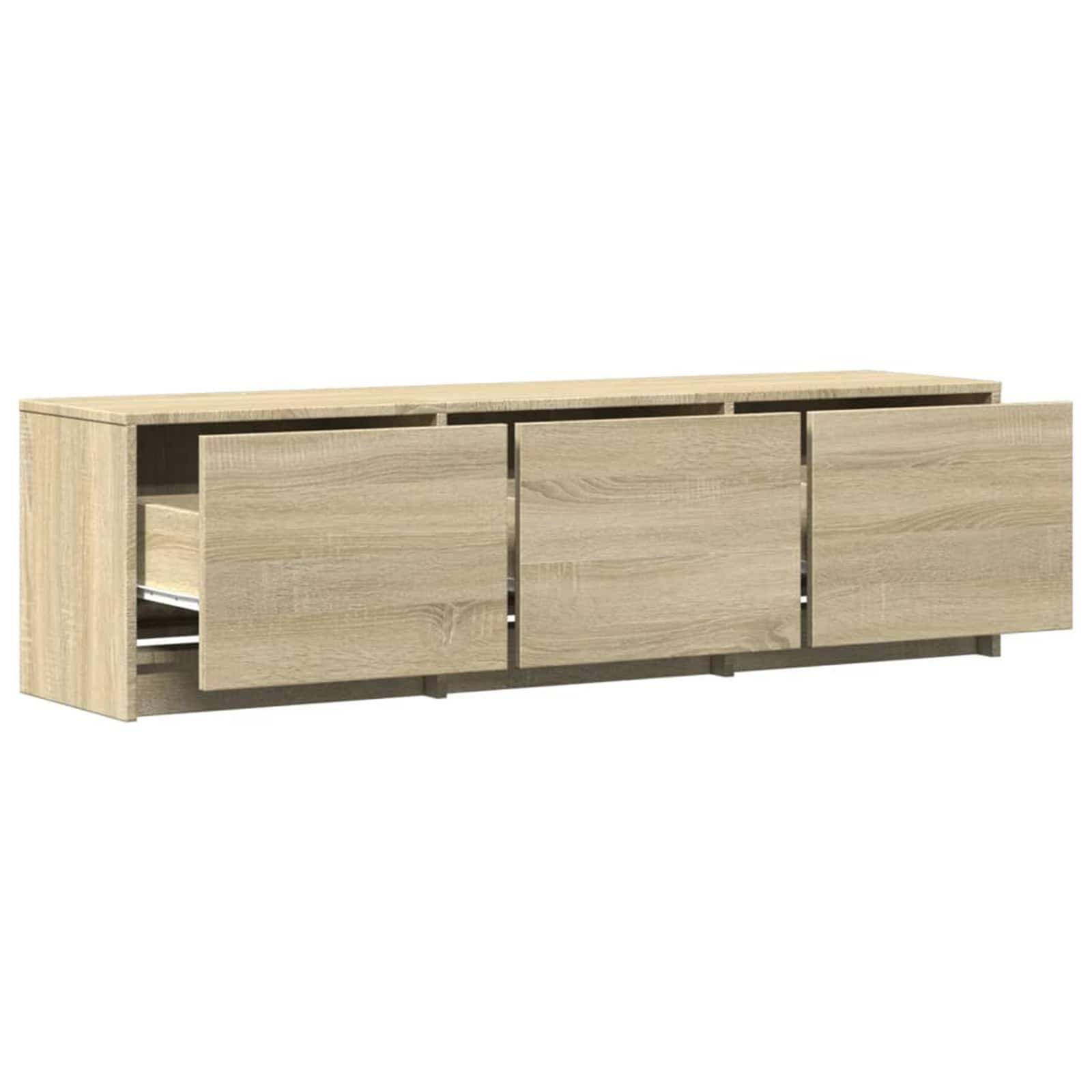 vidaXL TV-Schränk mit LED Sonoma 140 x 34 x 40 cm Holzwerkstoff
