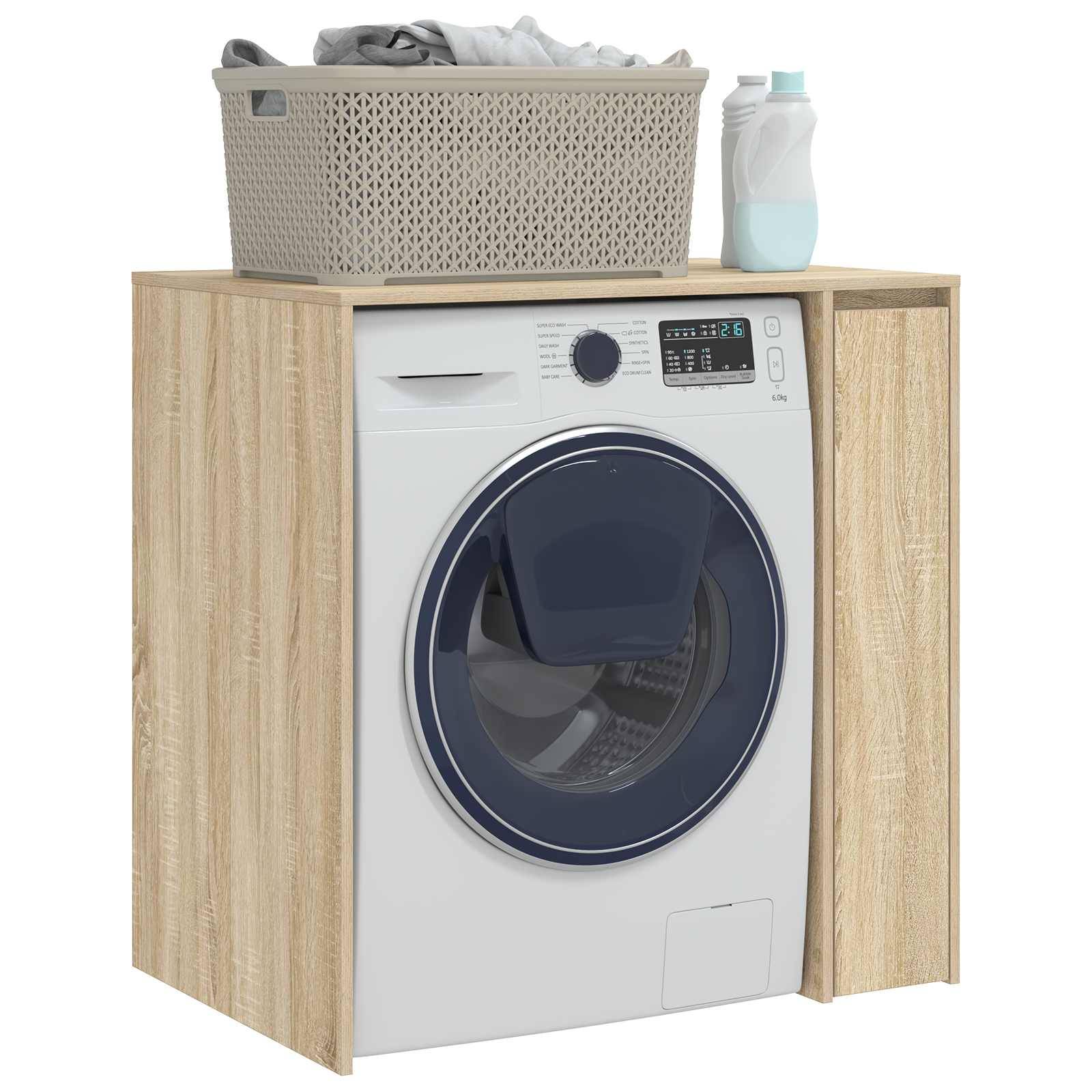 vidaXL Waschmaschinen-Schrank Sonoma 87 x 60 x 89 cm Holzwerkstoff