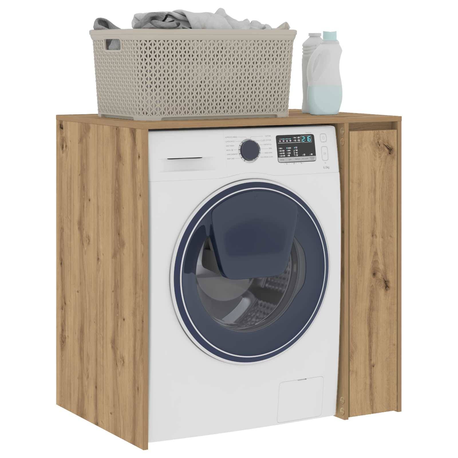 vidaXL Waschmaschinen-Schrank mit Tür Artisan-Eiche 87 x 60 x 89 cm