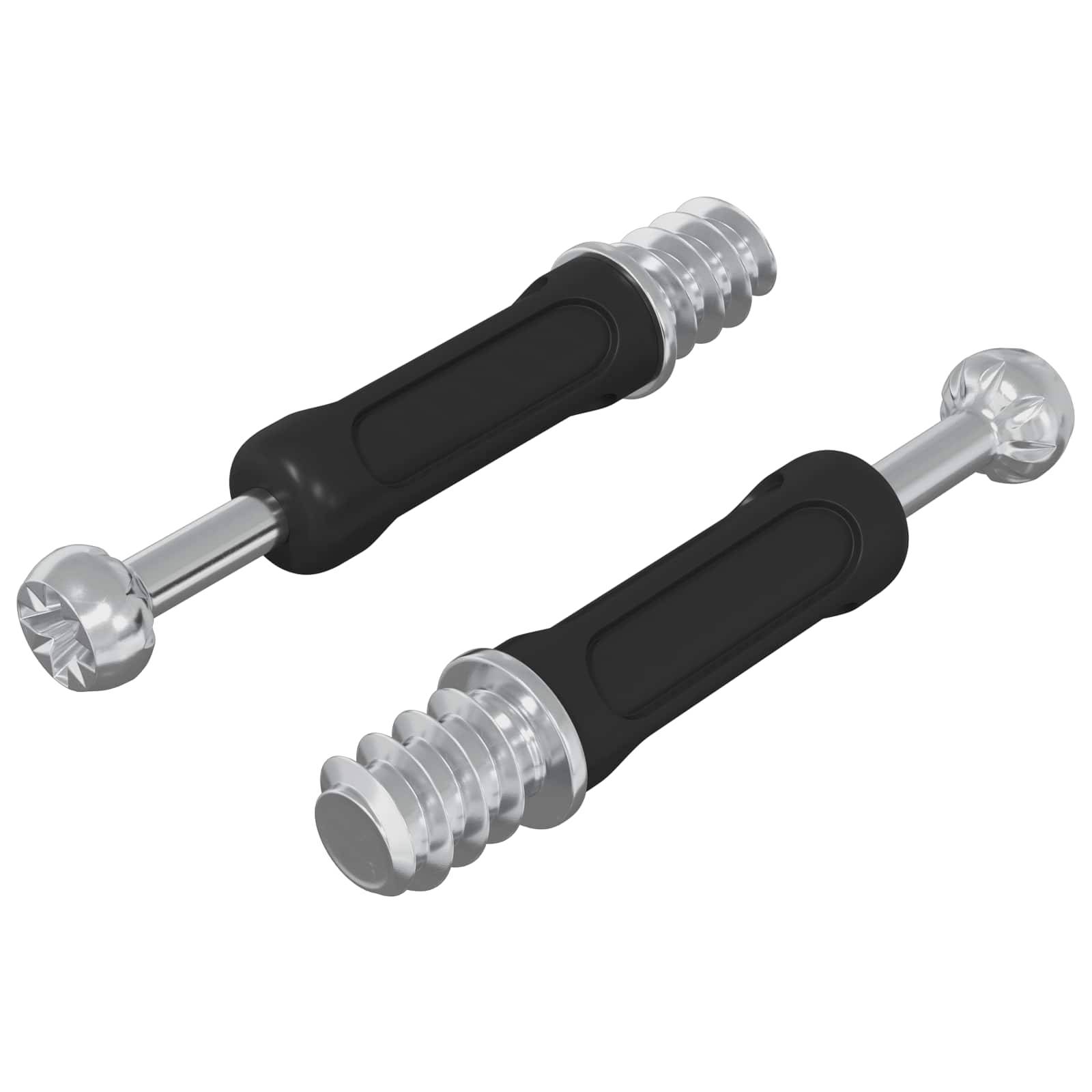 vidaXL Schwenkverschluss-Schraube 2 pcs Silber und Schwarz M6 x 40 mm