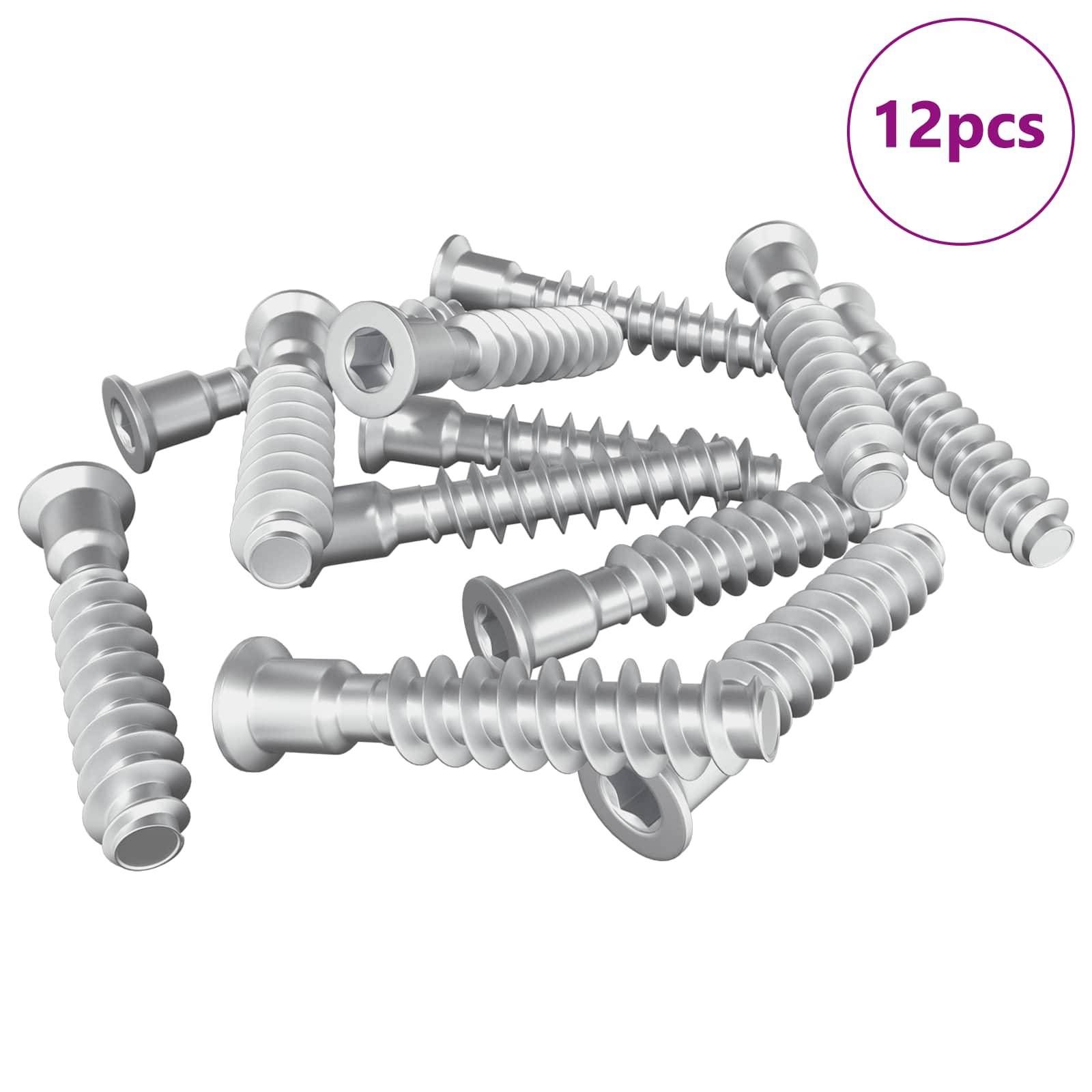 vidaXL Kopfschraube 12 pcs Silber M7 x 40 mm Stahl