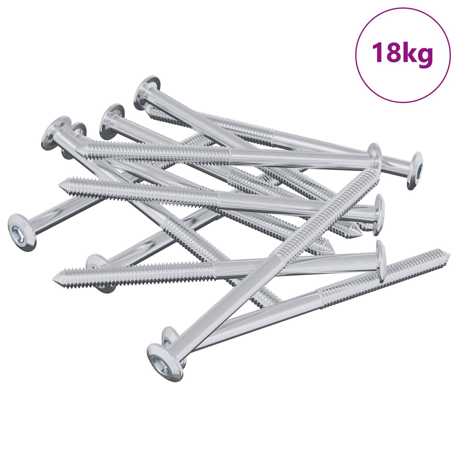 vidaXL Schraube 1200 pcs Silber M6 x 85 mm Stahl