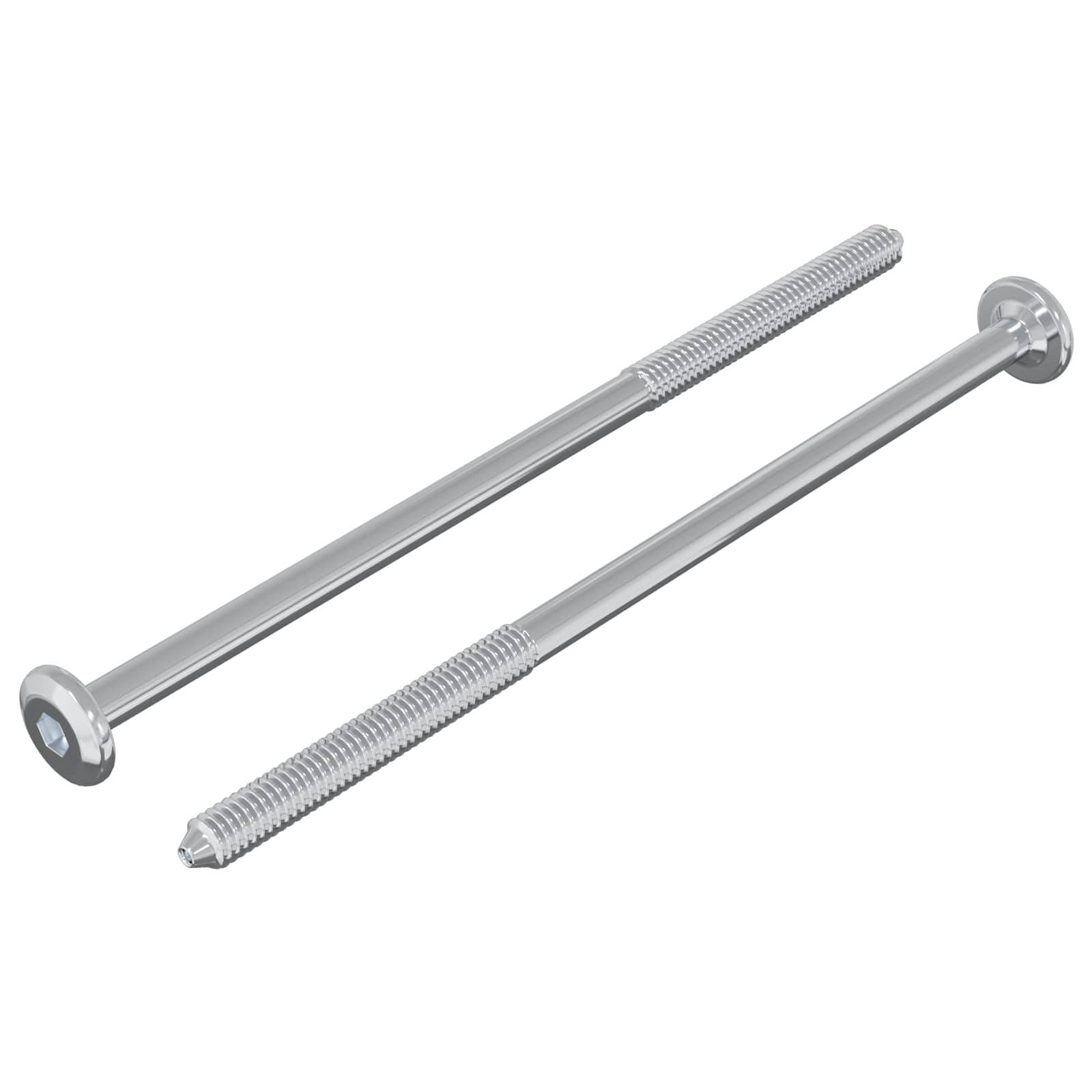 vidaXL Schraube 2 pcs Silber M6 x 120 mm Stahl