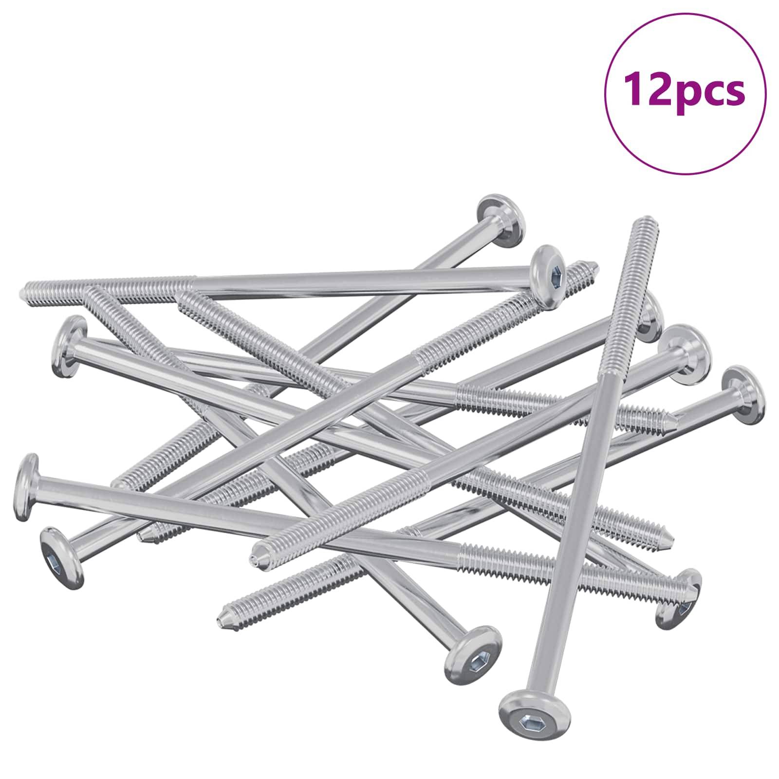 vidaXL Schraube 12 pcs Silber M6 x 120 mm Stahl