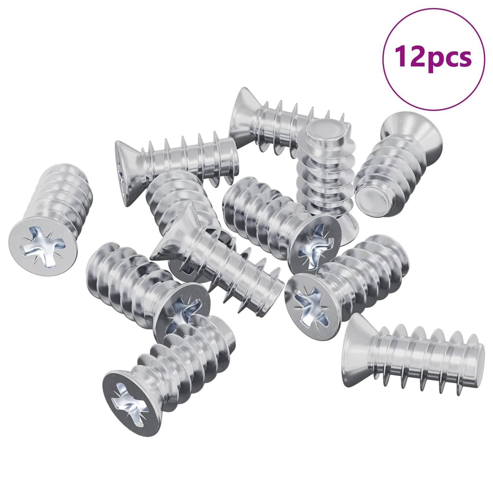 vidaXL Schraube 12 pcs Silber M6 x 12 mm Eisen